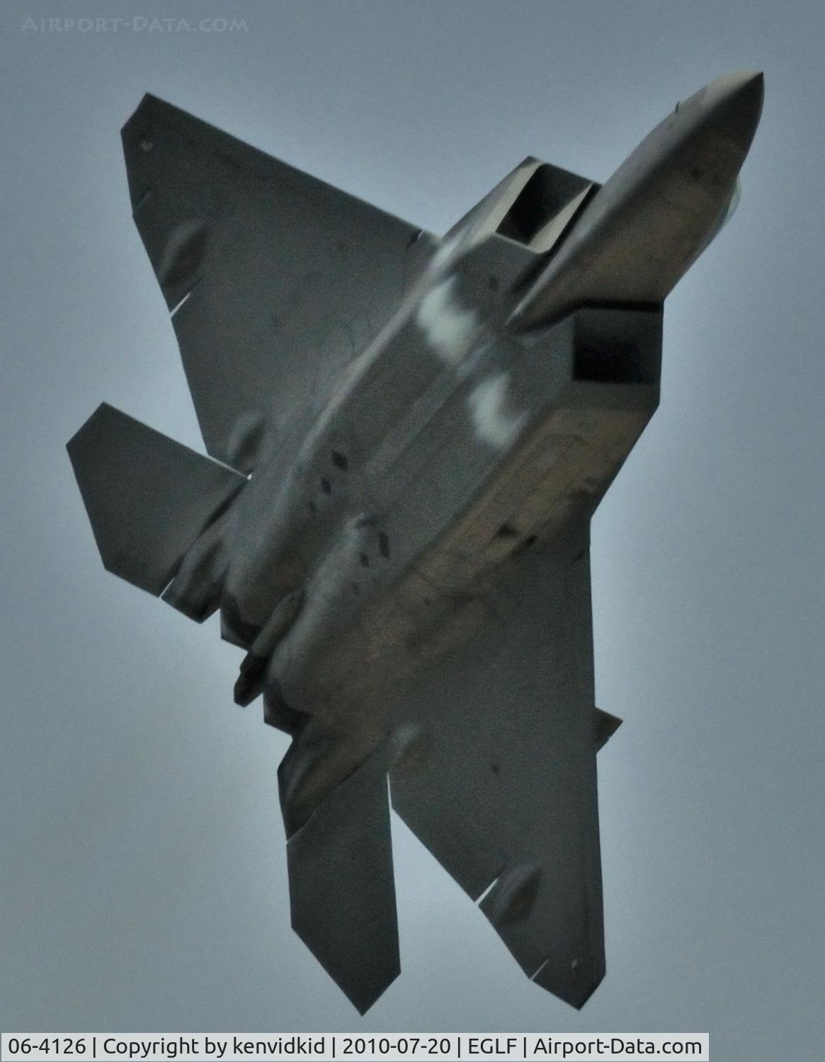 06-4126, Lockheed Martin F-22A Raptor C/N 4126, Displaying at FIA 2010.