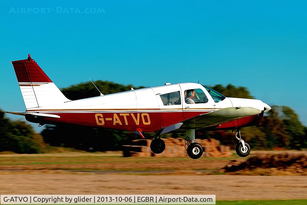 G-ATVO, 1966 Piper PA-28-140 Cherokee C/N 28-22020, Arrival, fine weather on the day