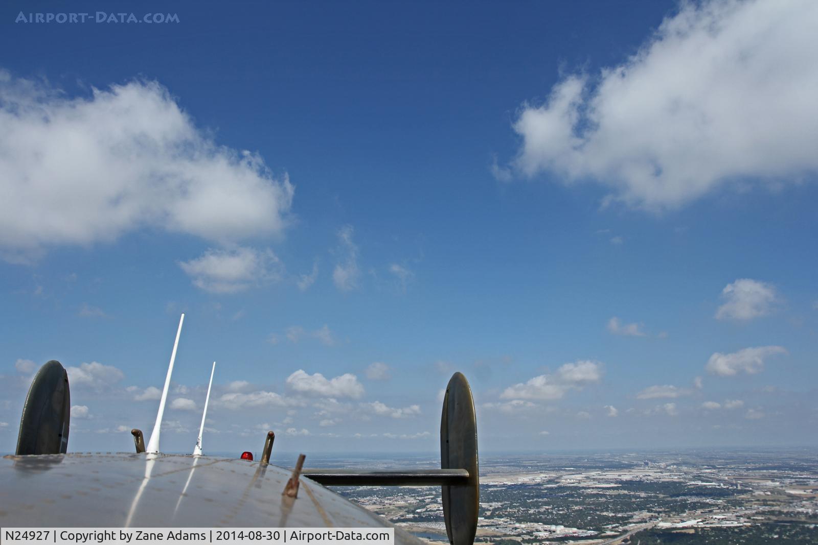 N24927, 1940 Consolidated Vultee RLB30 (B-24) C/N 18, View out the engineers hatch.