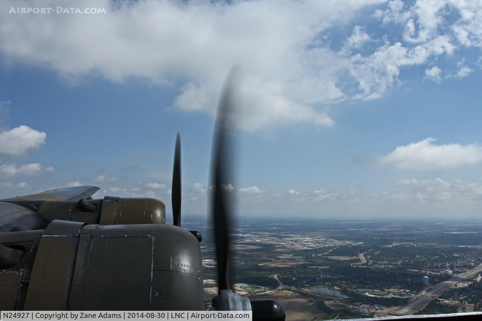 N24927, 1940 Consolidated Vultee RLB30 (B-24) C/N 18, View out the Navigators window