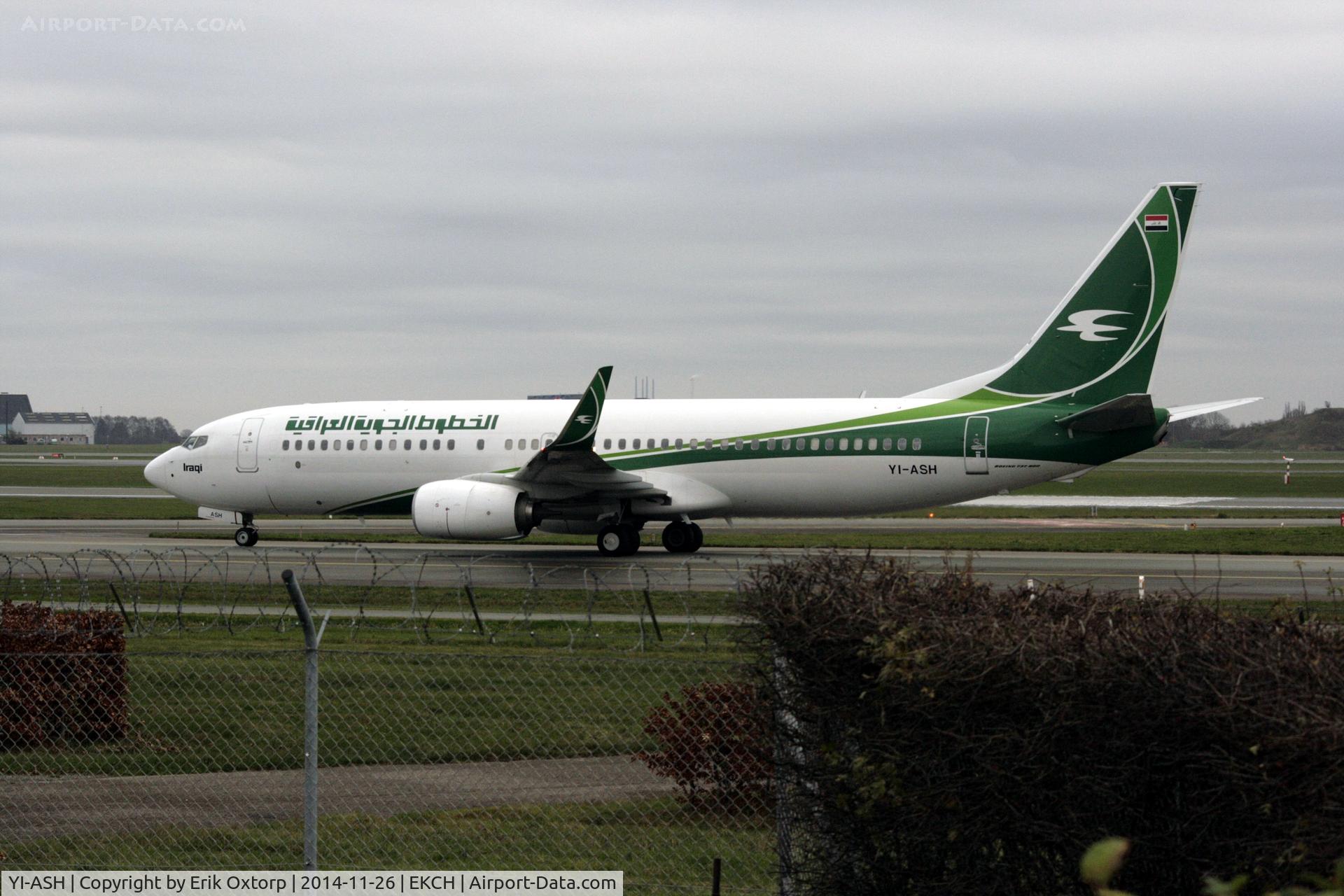 YI-ASH, 2014 Boeing 737-81Z C/N 40076, YI-ASH just arrived rw 04L