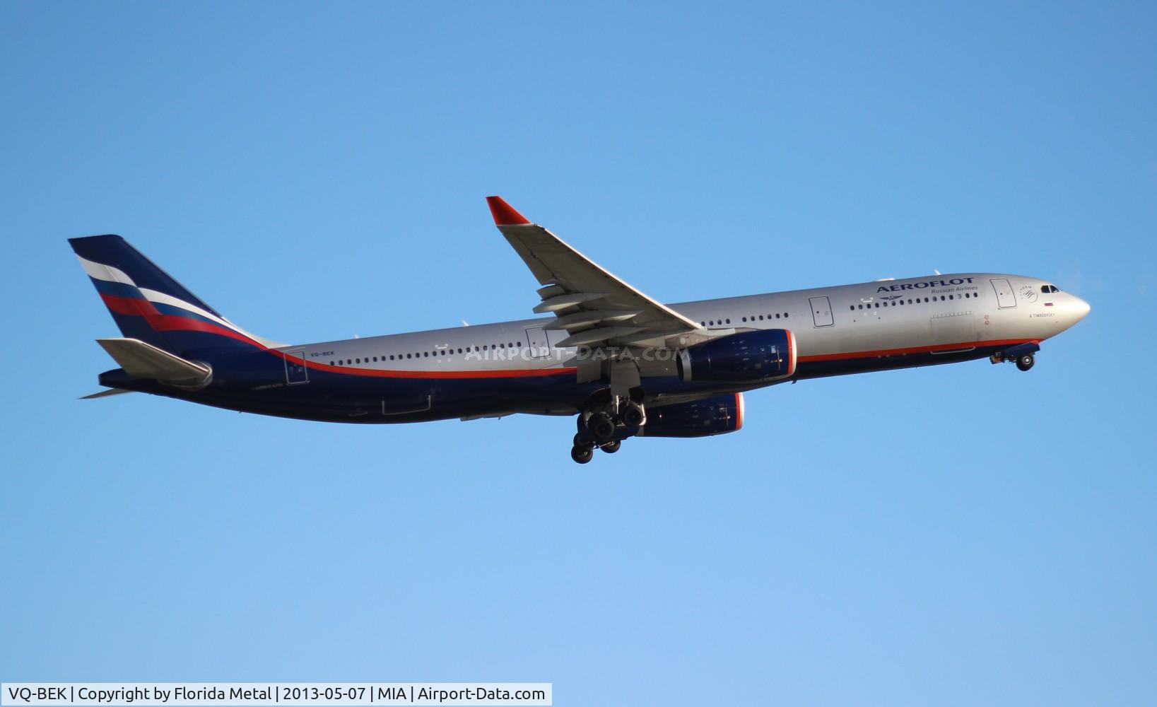 VQ-BEK, 2009 Airbus A330-343 C/N 1077, Aeroflot A330-300