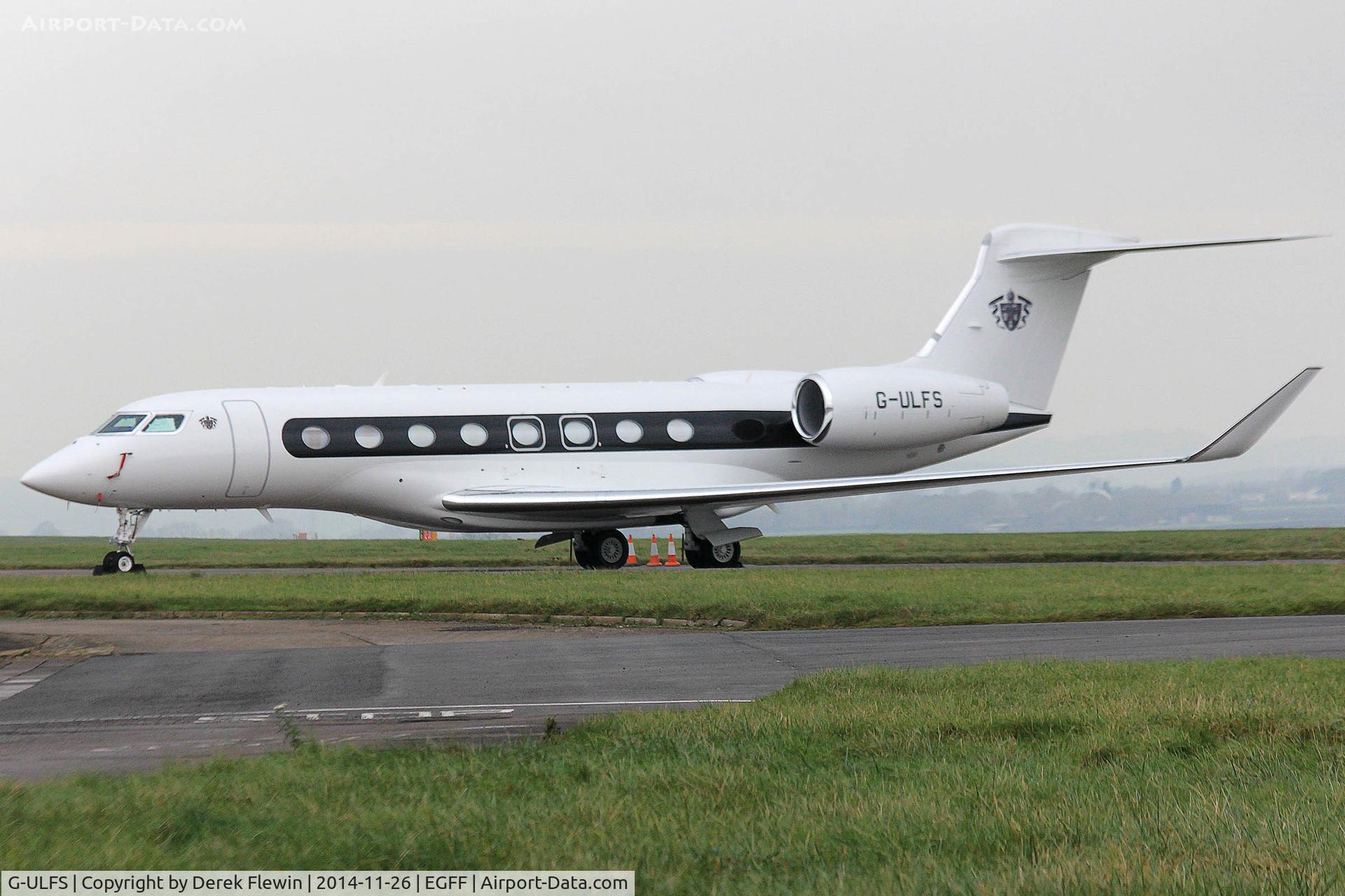 G-ULFS, 2013 Gulfstream Aerospace G650 (G-VI) C/N 6028, Gulfstream 650, previously N388GA, Profred Partners, Oxford based, seen parked up at EGFF.