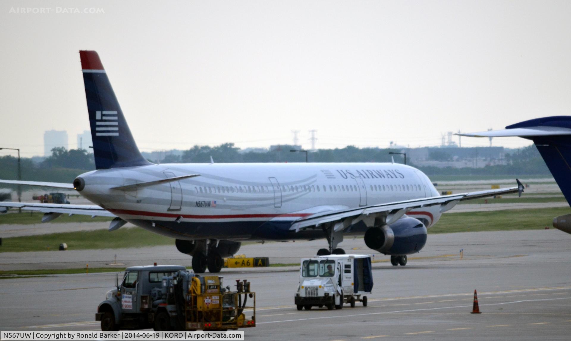 N567UW, 2013 Airbus A321-231 C/N 5728, Taxi for takeoff O'Hare
