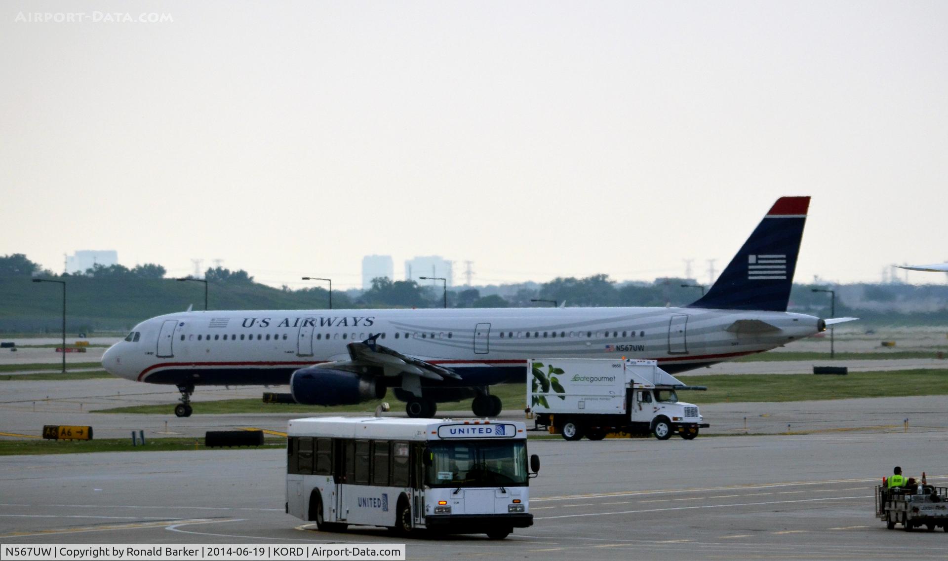 N567UW, 2013 Airbus A321-231 C/N 5728, Taxi for takeoff O'Hare