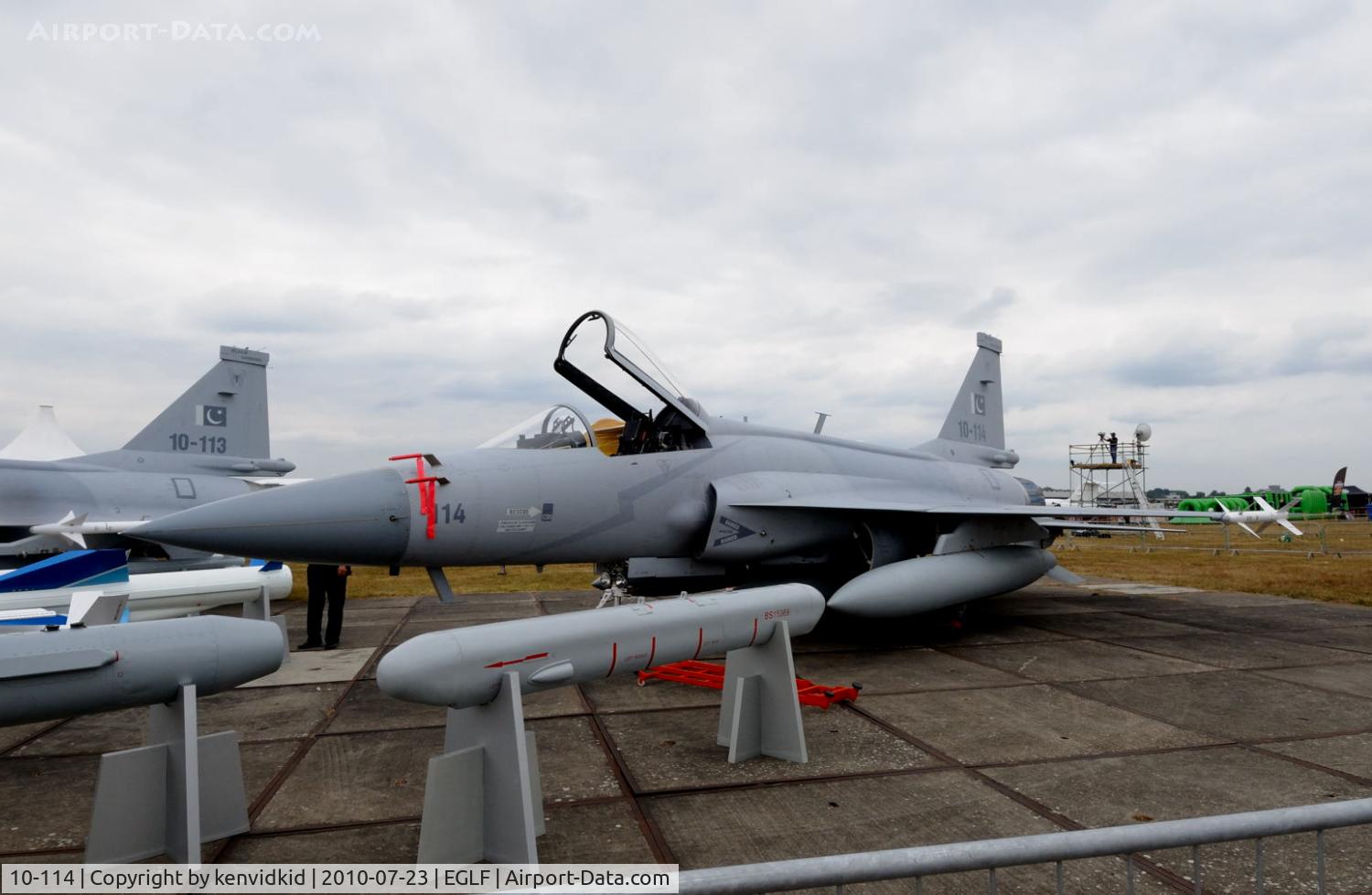 10-114, PAC JF-17 Thunder C/N FC10106, On static display at FIA 2010.