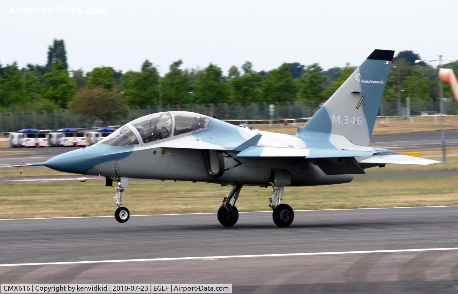 CMX616, Alenia Aermacchi M-346 Master C/N 002, Displaying at FIA 2010.