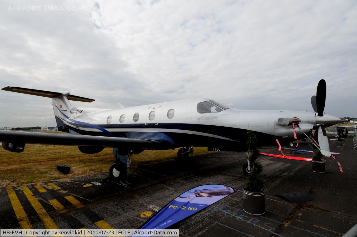 HB-FVH, 2009 Pilatus PC-12 C/N 1180, On static display at FIA 2010.