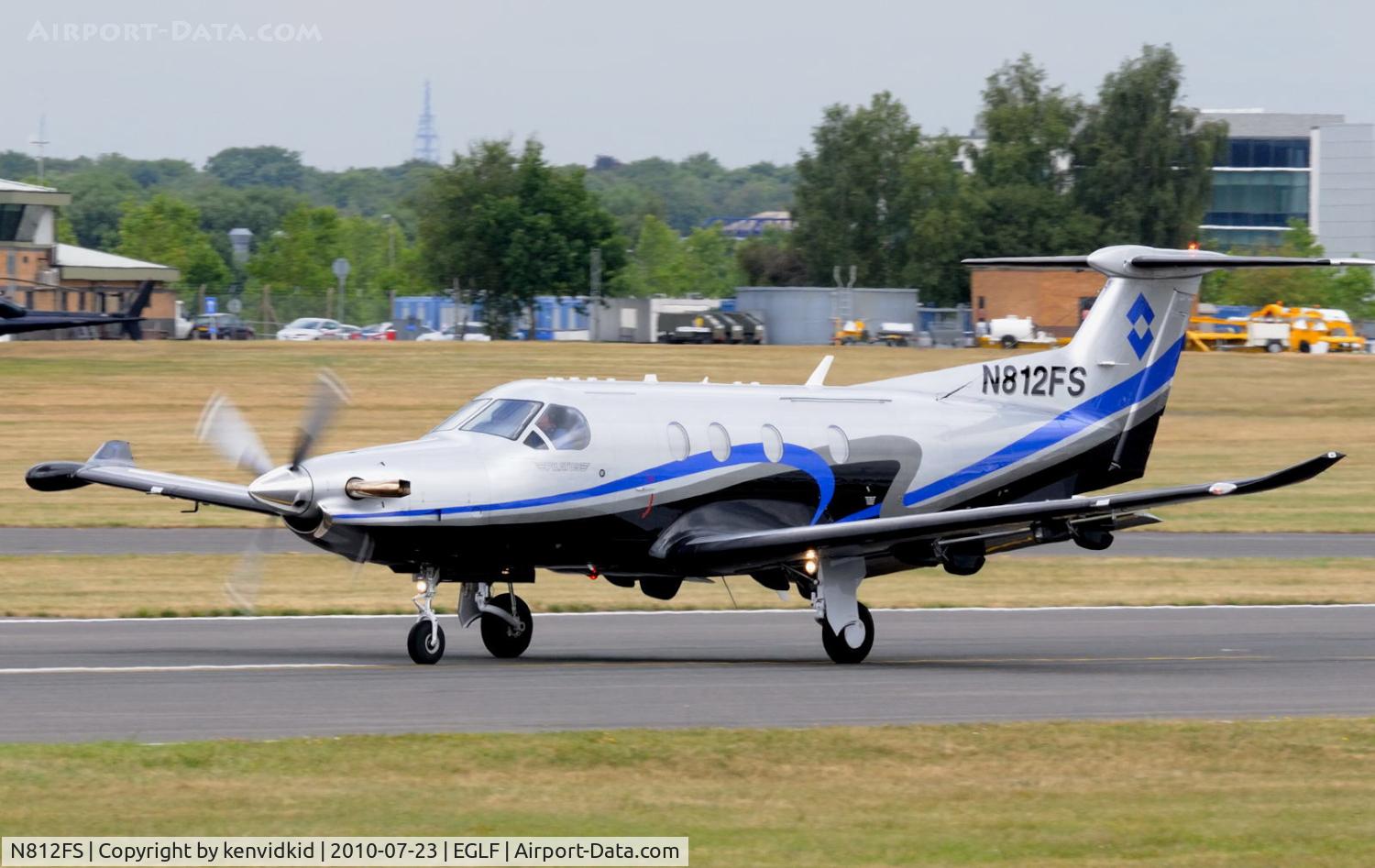 N812FS, 2008 Pilatus PC-12/47E C/N 1077, Executive departure.