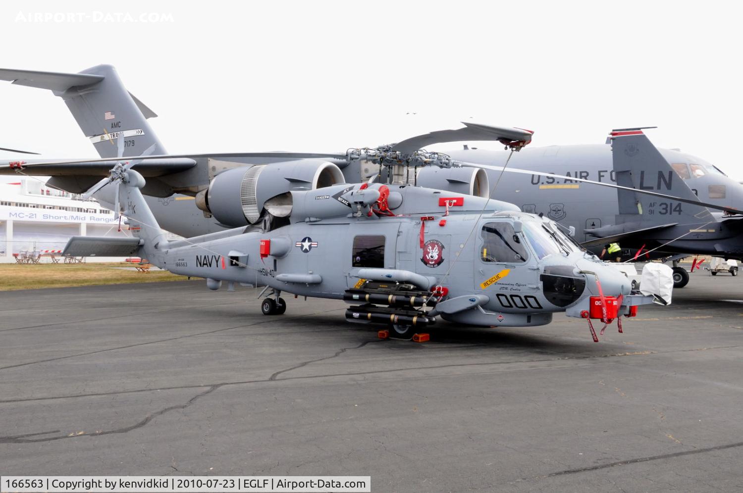 166563, Sikorsky MH-60R Strikehawk C/N 70-3194, On static display at FIA 2010.
