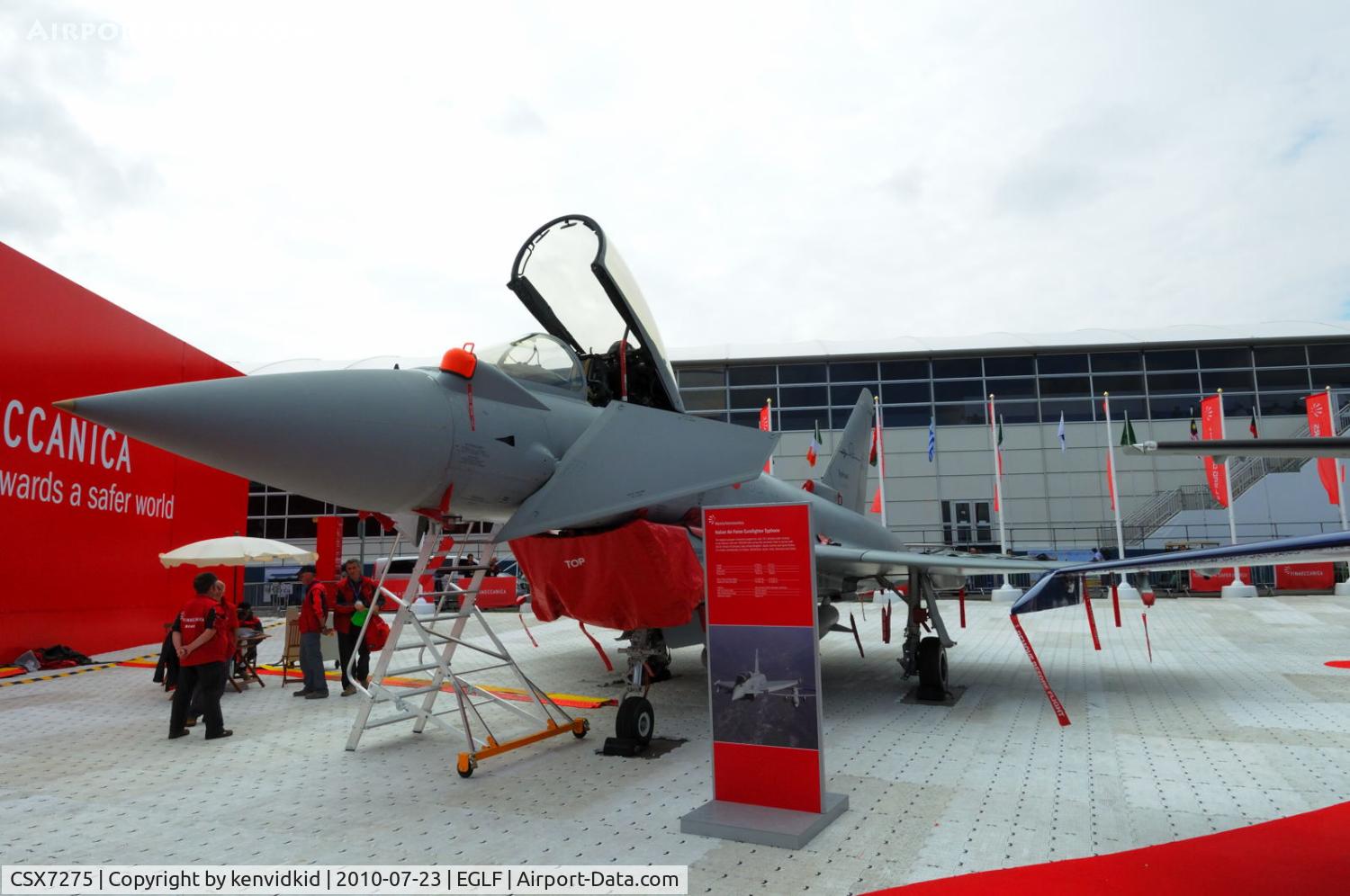 CSX7275, Eurofighter EF-2000 Typhoon S C/N IS007, On static display at FIA 2010.