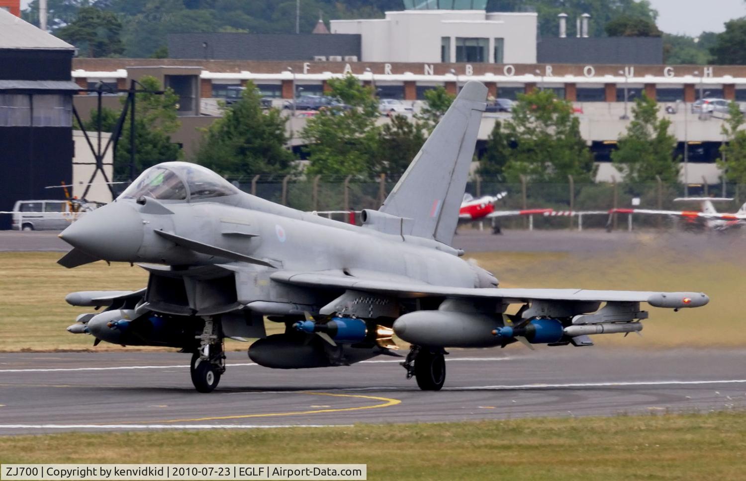 ZJ700, 2004 Eurofighter EF-2000 Typhoon F2 C/N 0034/PS002/IPA5, Displaying at FIA 2010.