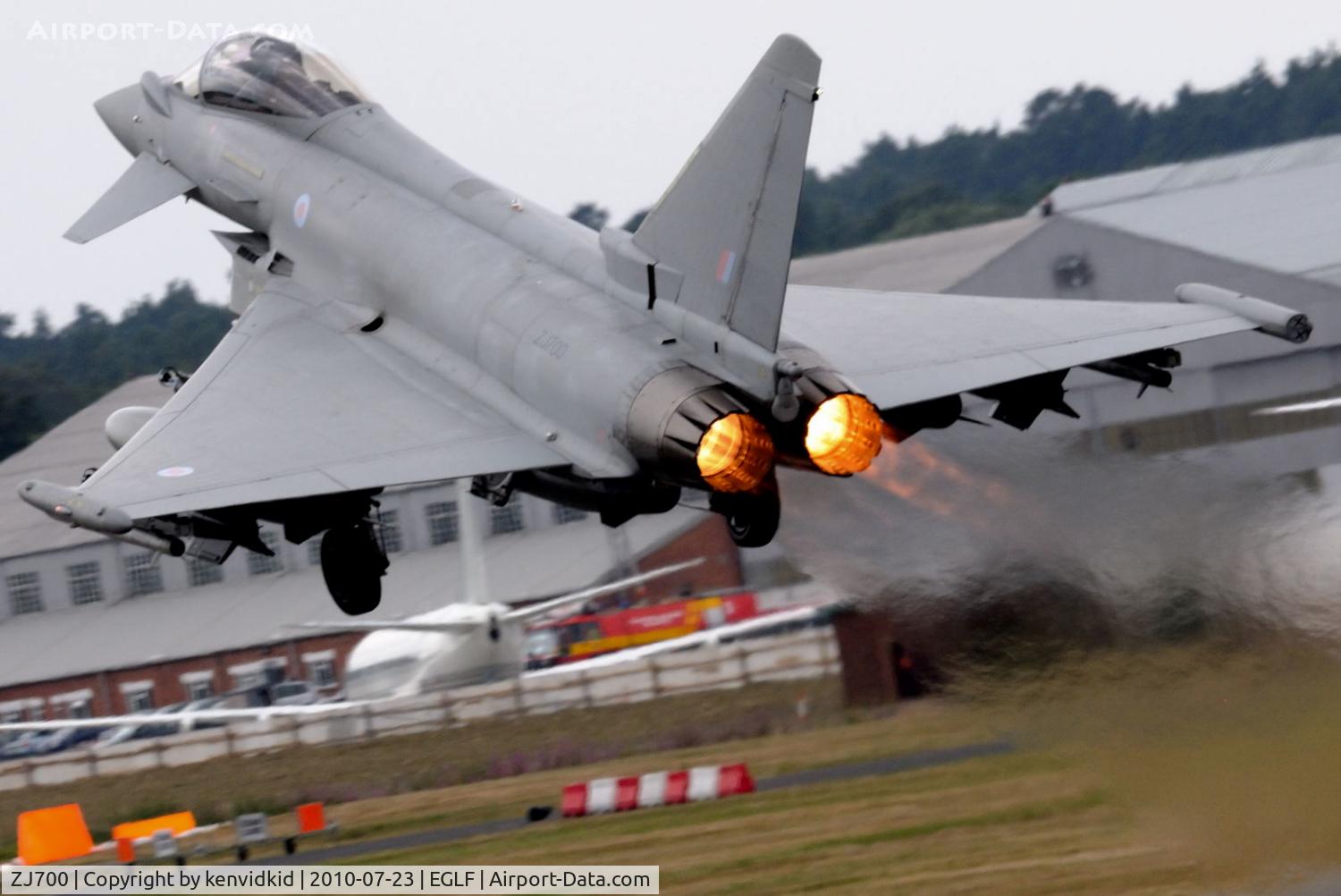 ZJ700, 2004 Eurofighter EF-2000 Typhoon F2 C/N 0034/PS002/IPA5, Displaying at FIA 2010.