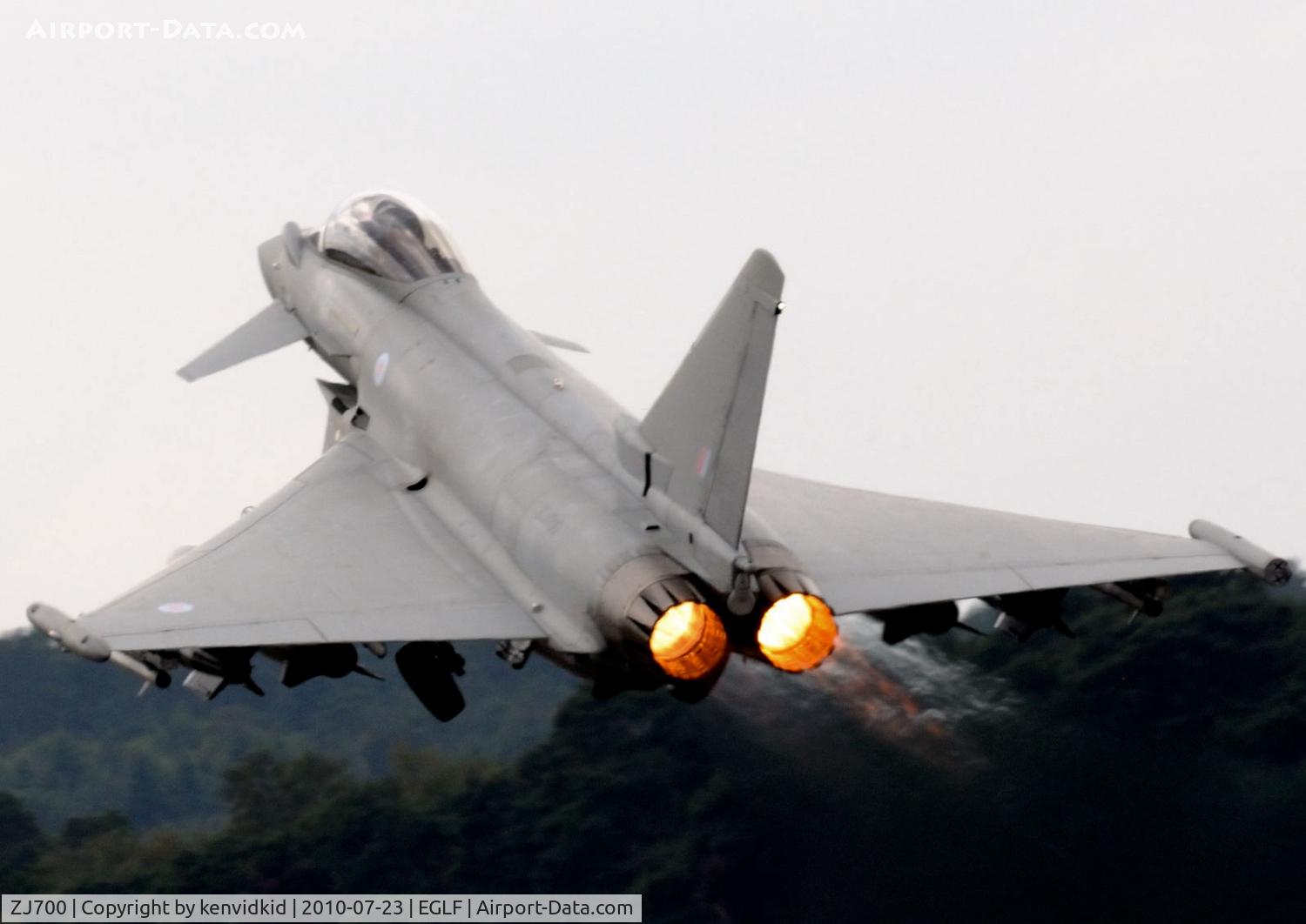 ZJ700, 2004 Eurofighter EF-2000 Typhoon F2 C/N 0034/PS002/IPA5, Displaying at FIA 2010.