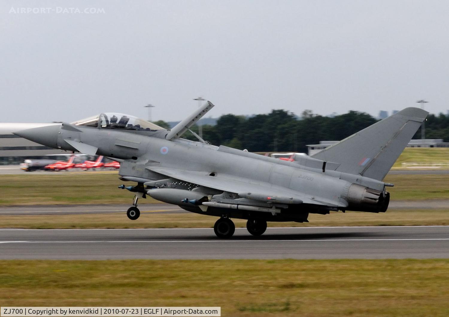 ZJ700, 2004 Eurofighter EF-2000 Typhoon F2 C/N 0034/PS002/IPA5, Displaying at FIA 2010.