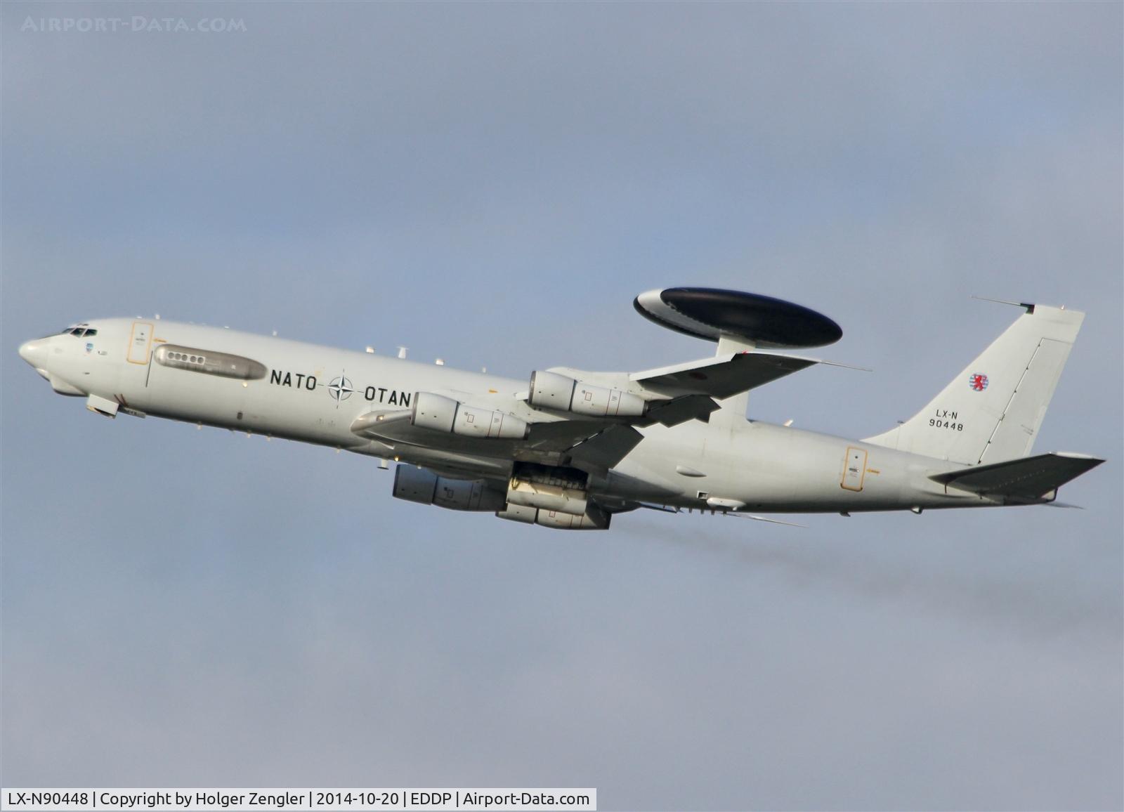 LX-N90448, 1982 Boeing E-3A Sentry C/N 22843, Doing some t&g on rwy 26R.....