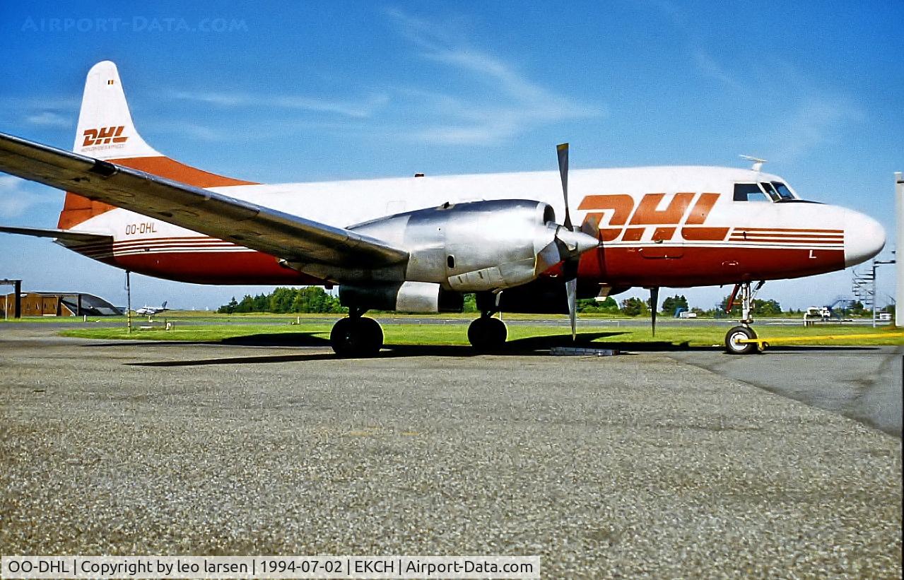 OO-DHL, 1957 Convair 580(F) C/N 459/065, Copenhagen 2.7.94