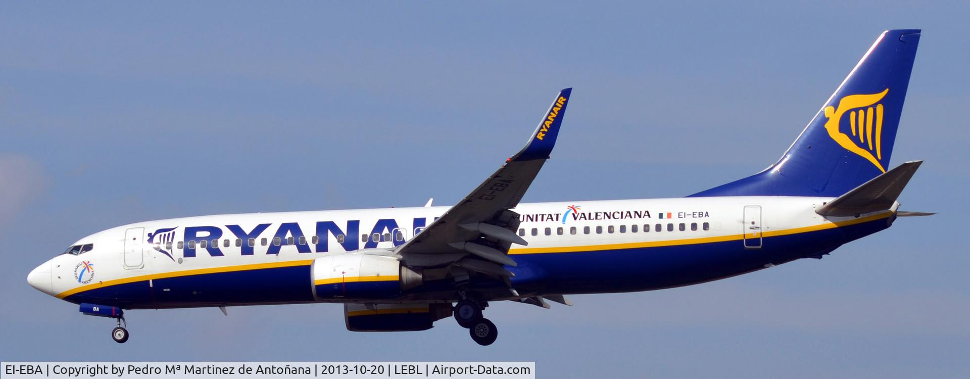 EI-EBA, 2008 Boeing 737-8AS C/N 37516, El Prat - Barcelona