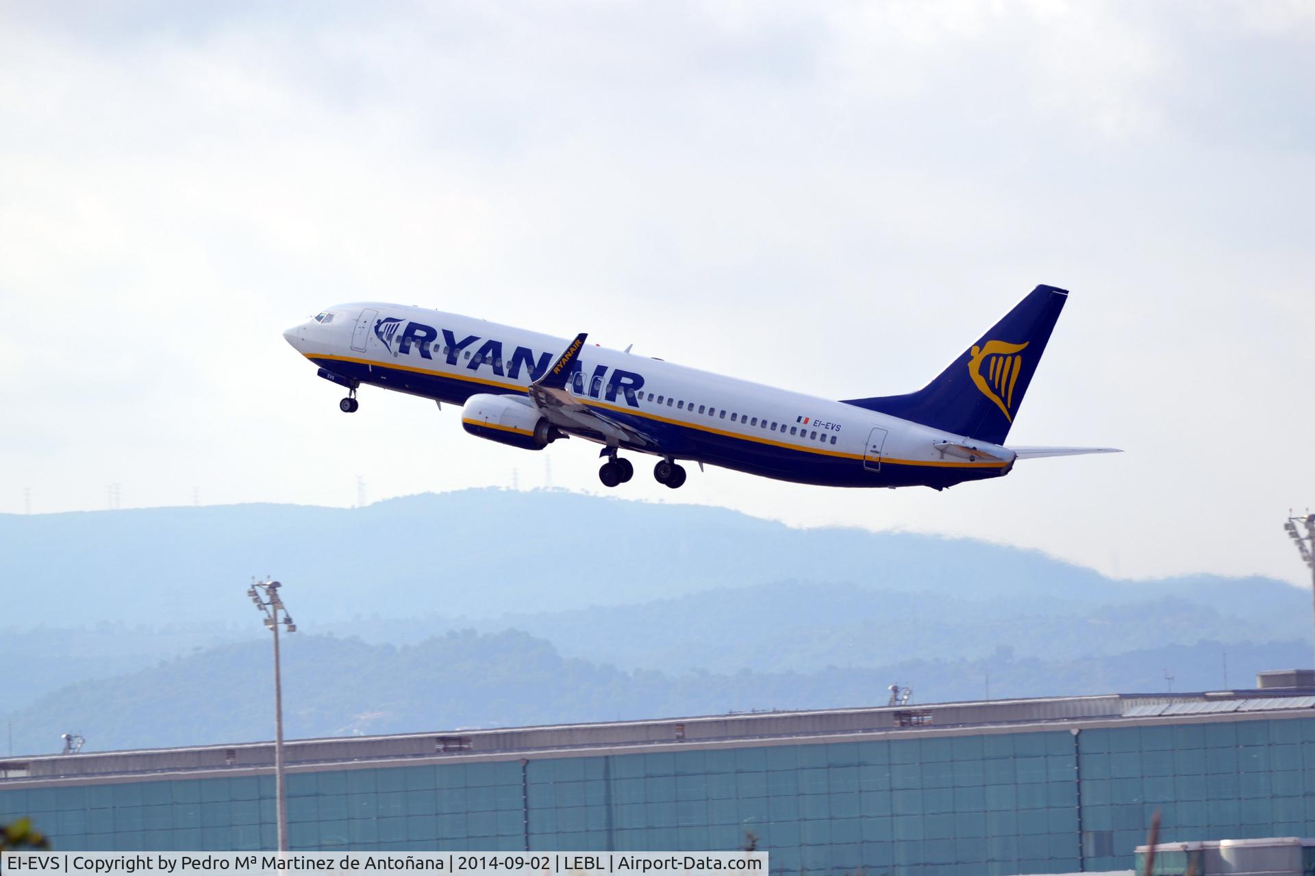 EI-EVS, 2012 Boeing 737-8AS C/N 40313, El Prat - Barcelona