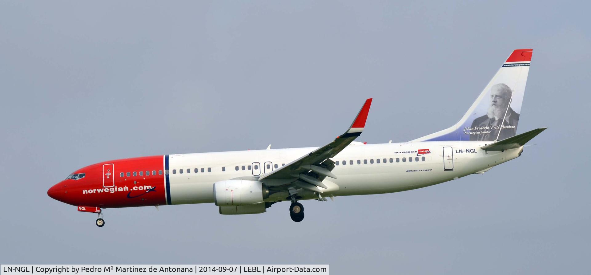 LN-NGL, 2013 Boeing 737-8JP C/N 39023, El Prat - Barcelona