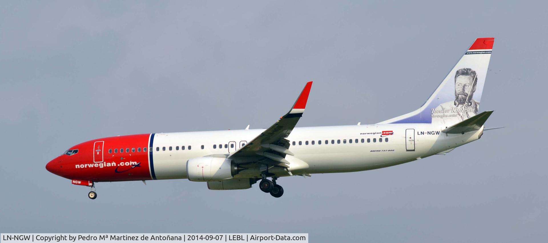 LN-NGW, 2014 Boeing 737-8JP C/N 39032, El Prat - Barcelona