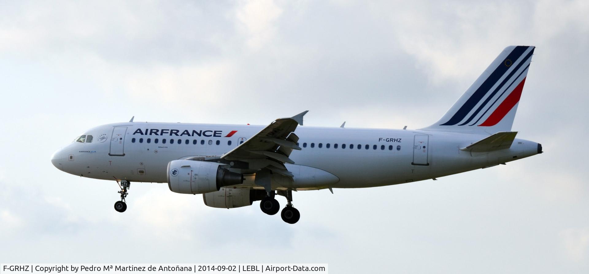 F-GRHZ, 2001 Airbus A319-111 C/N 1622, El Prat - Barcelona