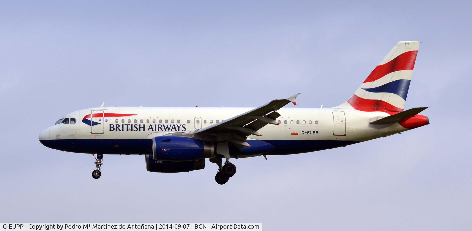 G-EUPP, 2000 Airbus A319-131 C/N 1295, El Prat - Barcelona