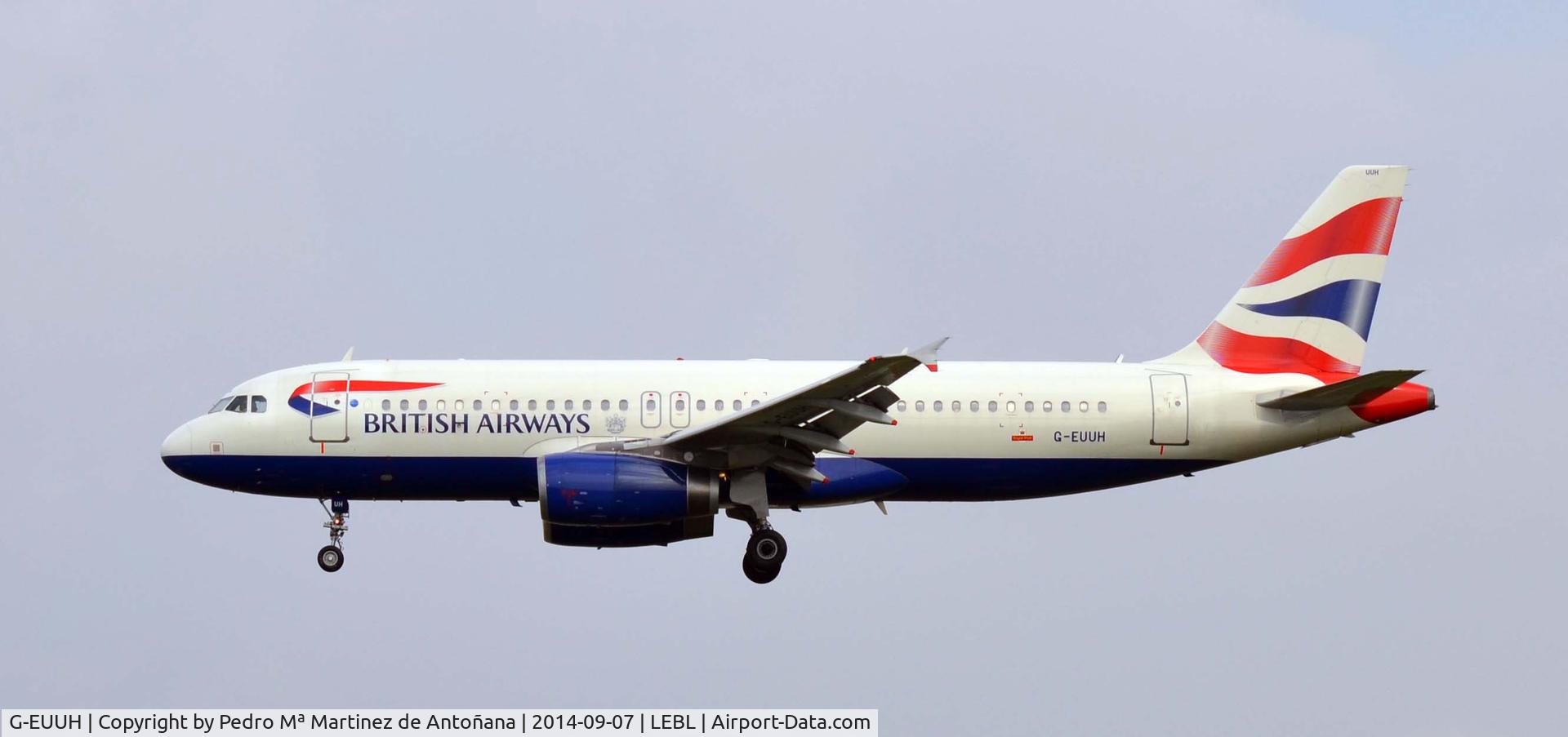G-EUUH, 2002 Airbus A320-232 C/N 1665, El Prat - Barcelona