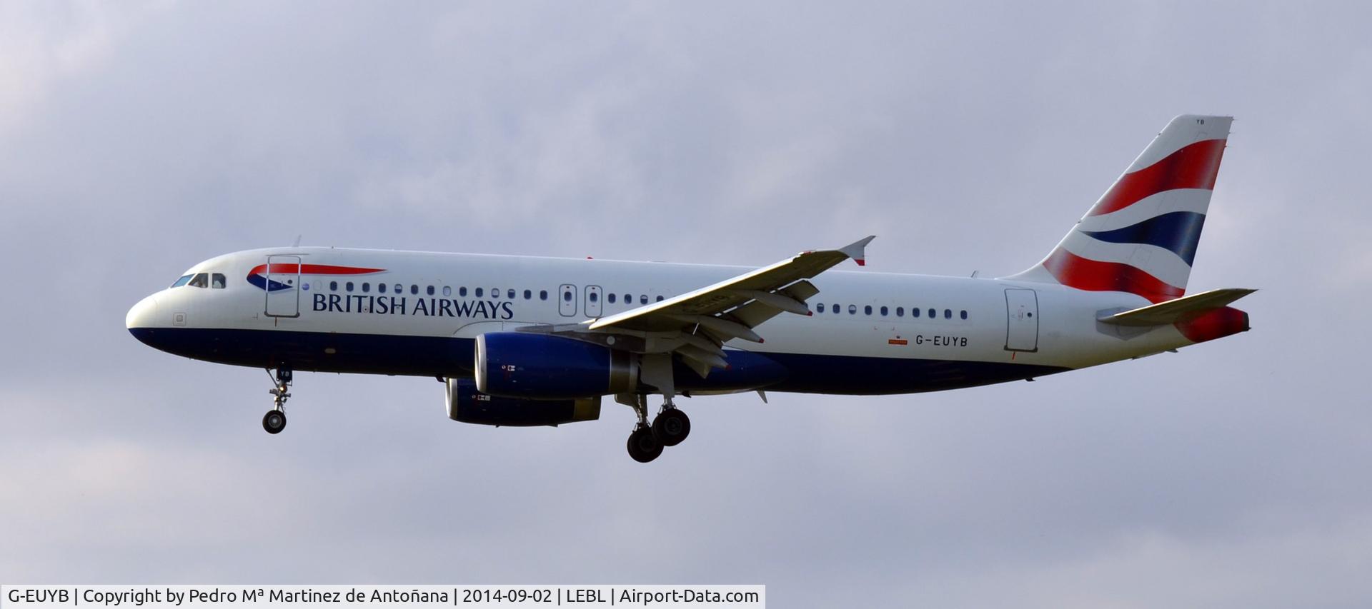 G-EUYB, 2008 Airbus A320-232 C/N 3703, El Prat - Barcelona