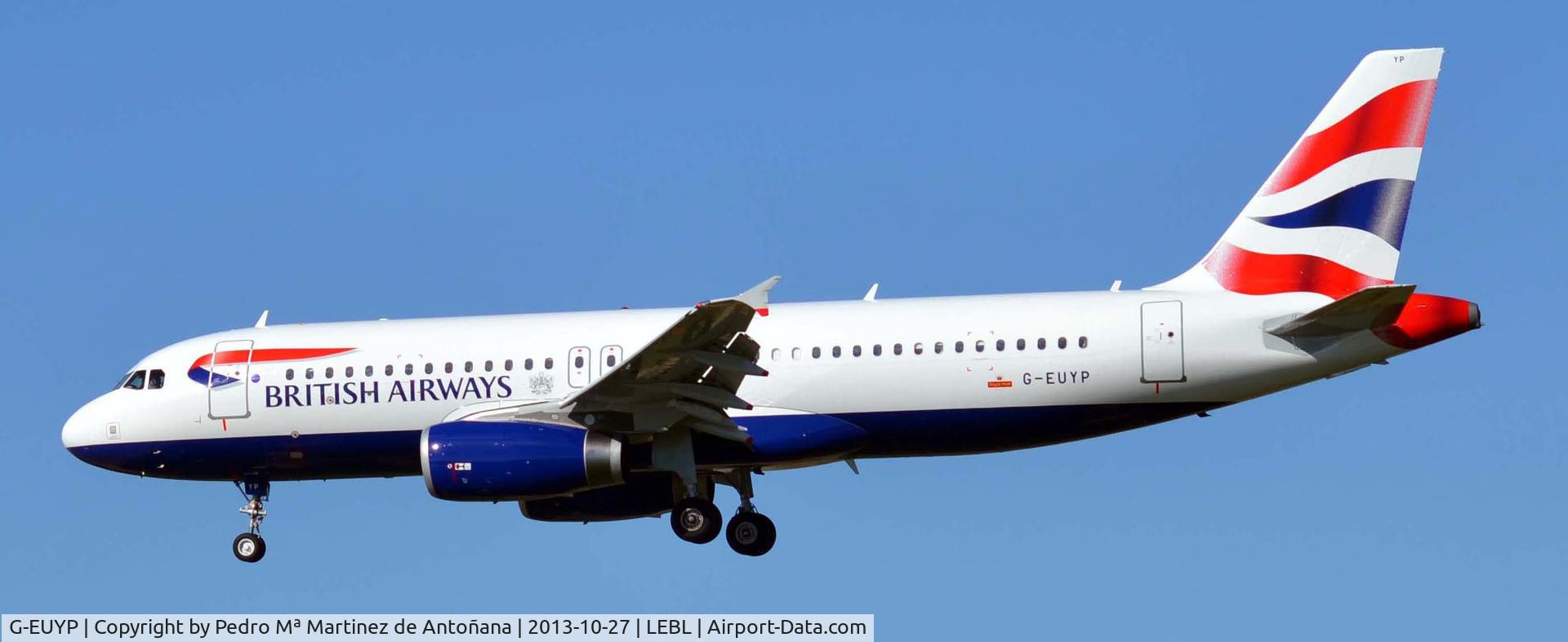 G-EUYP, 2013 Airbus A320-232 C/N 5784, El Prat - Barcelona