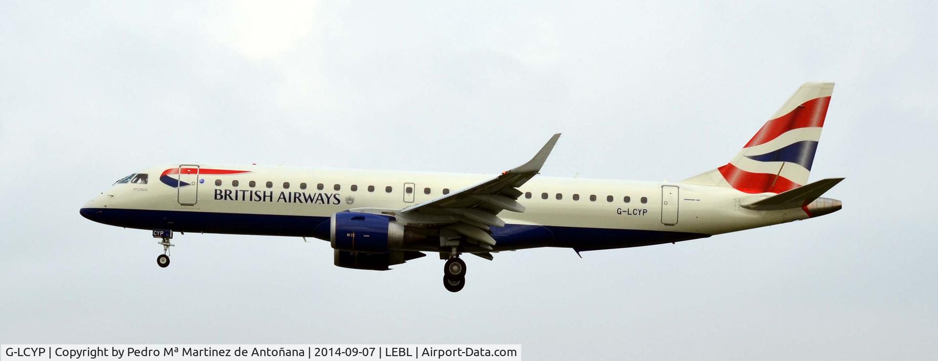 G-LCYP, 2011 Embraer 190SR (ERJ-190-100SR) C/N 19000443, El Prat - Barcelona