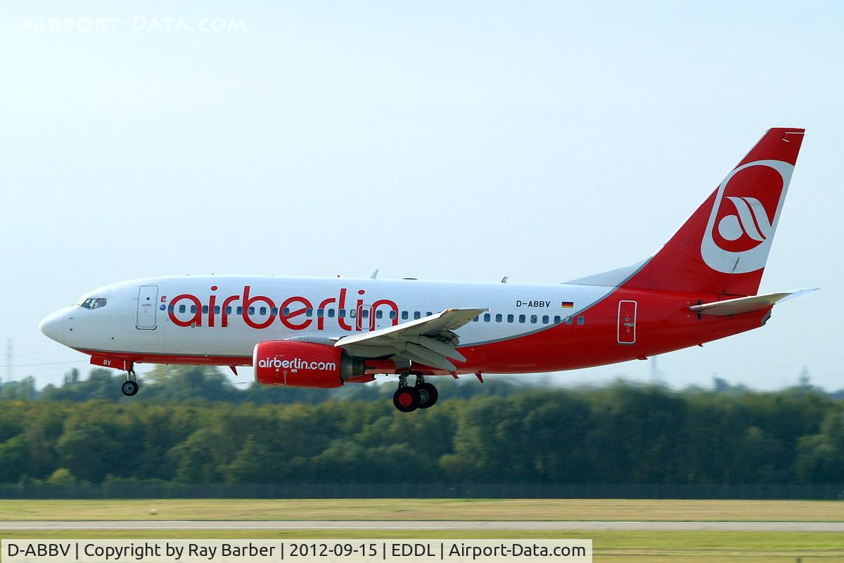 D-ABBV, 2001 Boeing 737-7Q8 C/N 30629, Boeing 737-7Q8 [30629] (Air Berlin) Dusseldorf~D 15/09/2012