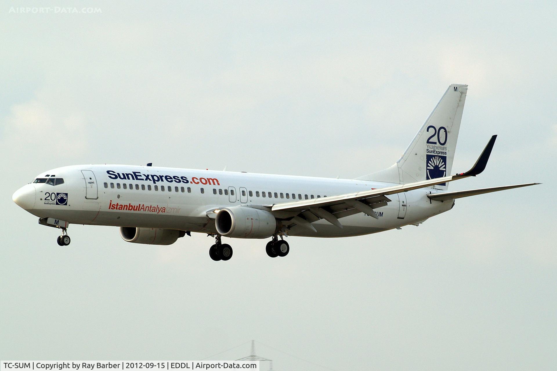 TC-SUM, 1999 Boeing 737-85F C/N 28826, Boeing 737-85F [28826] (SunExpress) Dusseldorf~D 15/09/2012