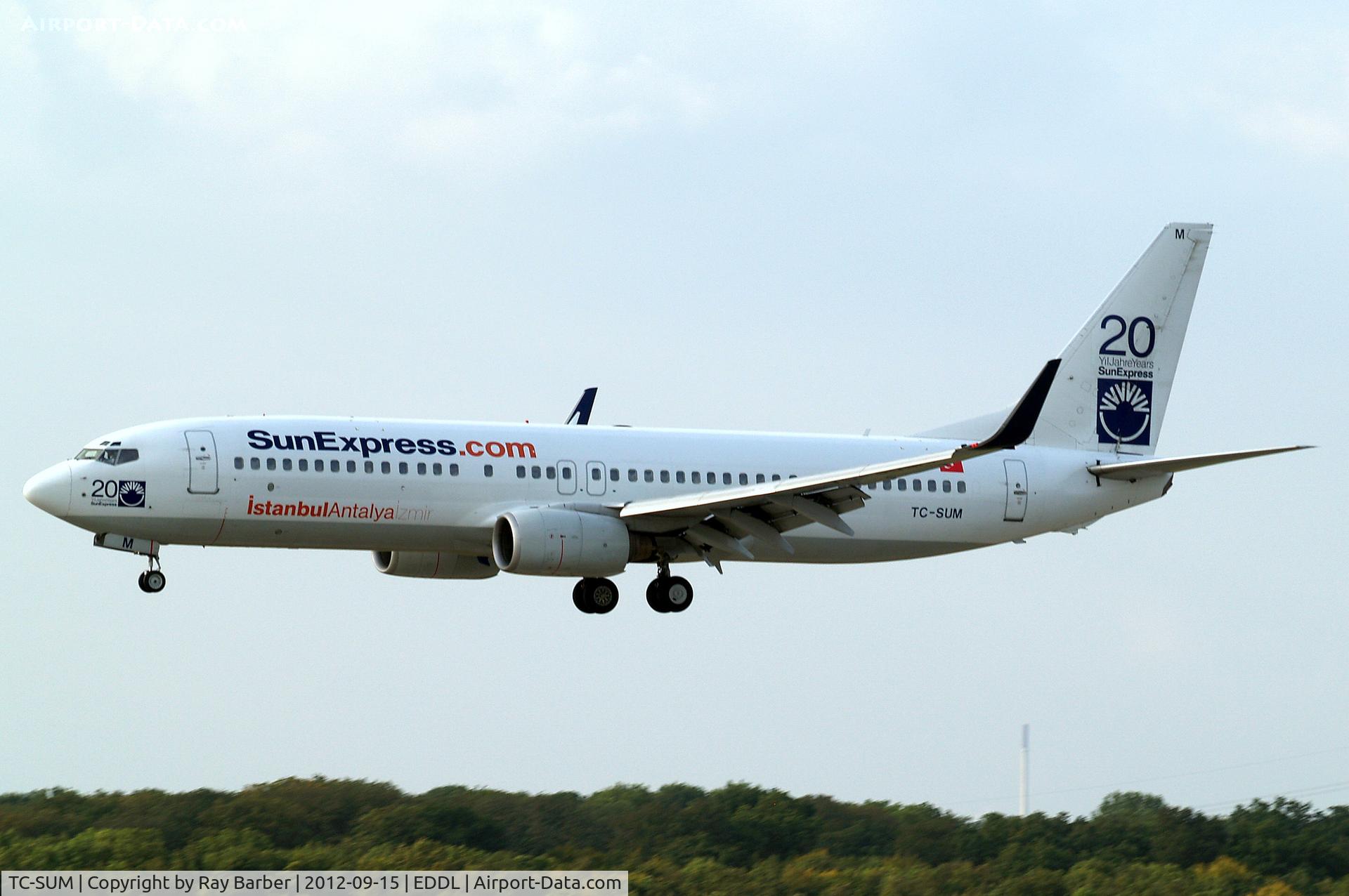 TC-SUM, 1999 Boeing 737-85F C/N 28826, Boeing 737-85F [28826] (SunExpress) Dusseldorf~D 15/09/2012