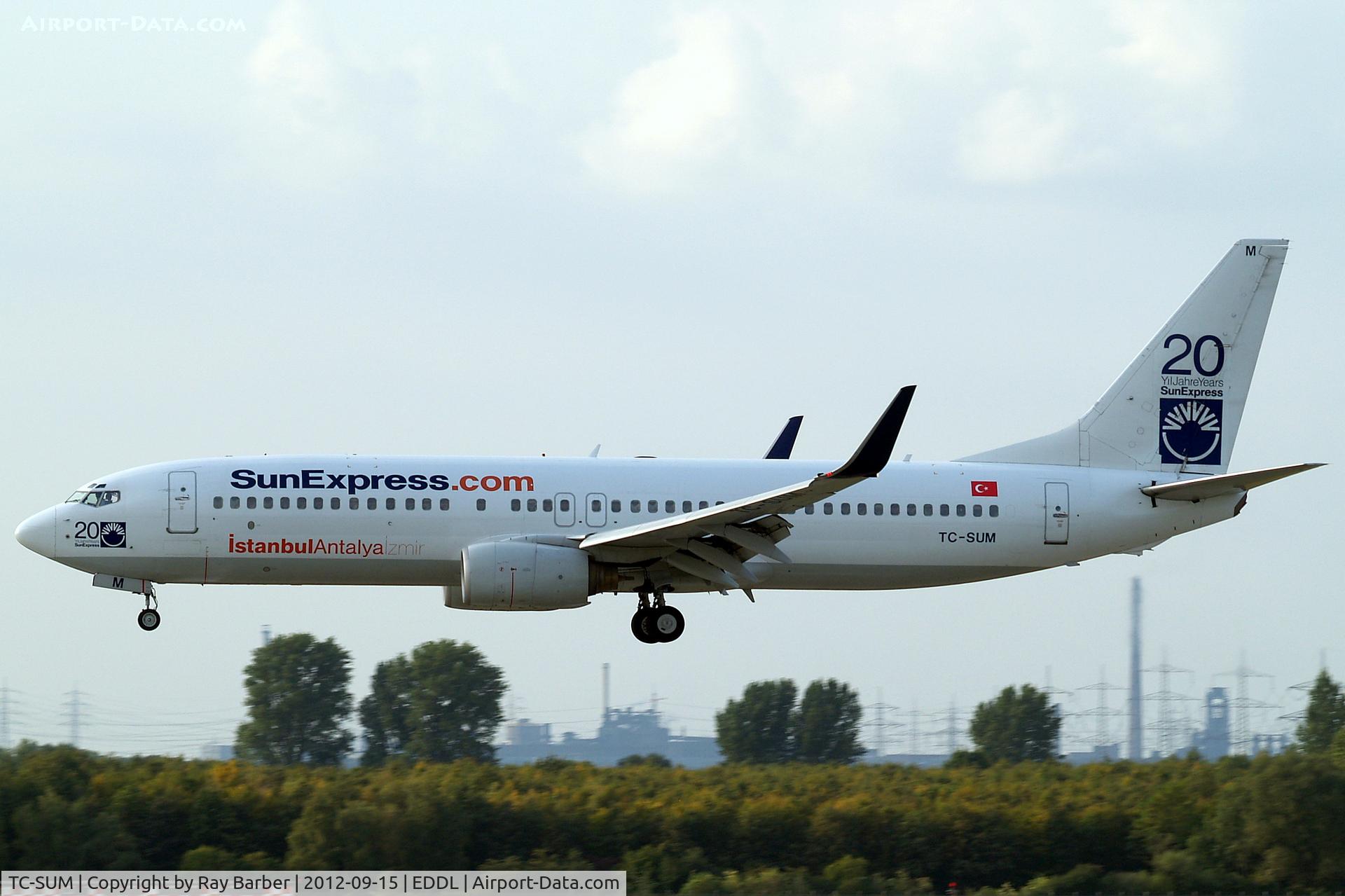 TC-SUM, 1999 Boeing 737-85F C/N 28826, Boeing 737-85F [28826] (SunExpress) Dusseldorf~D 15/09/2012