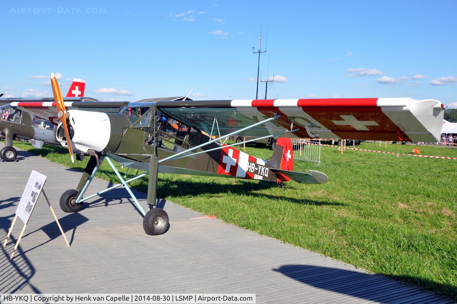 HB-YKQ, 2003 Slepcev Storch C/N 74, Slepcev Storch homebuilt Fieseler Storch lookalike displayed at AIR14 at Payerne Air Base, Switzerland.