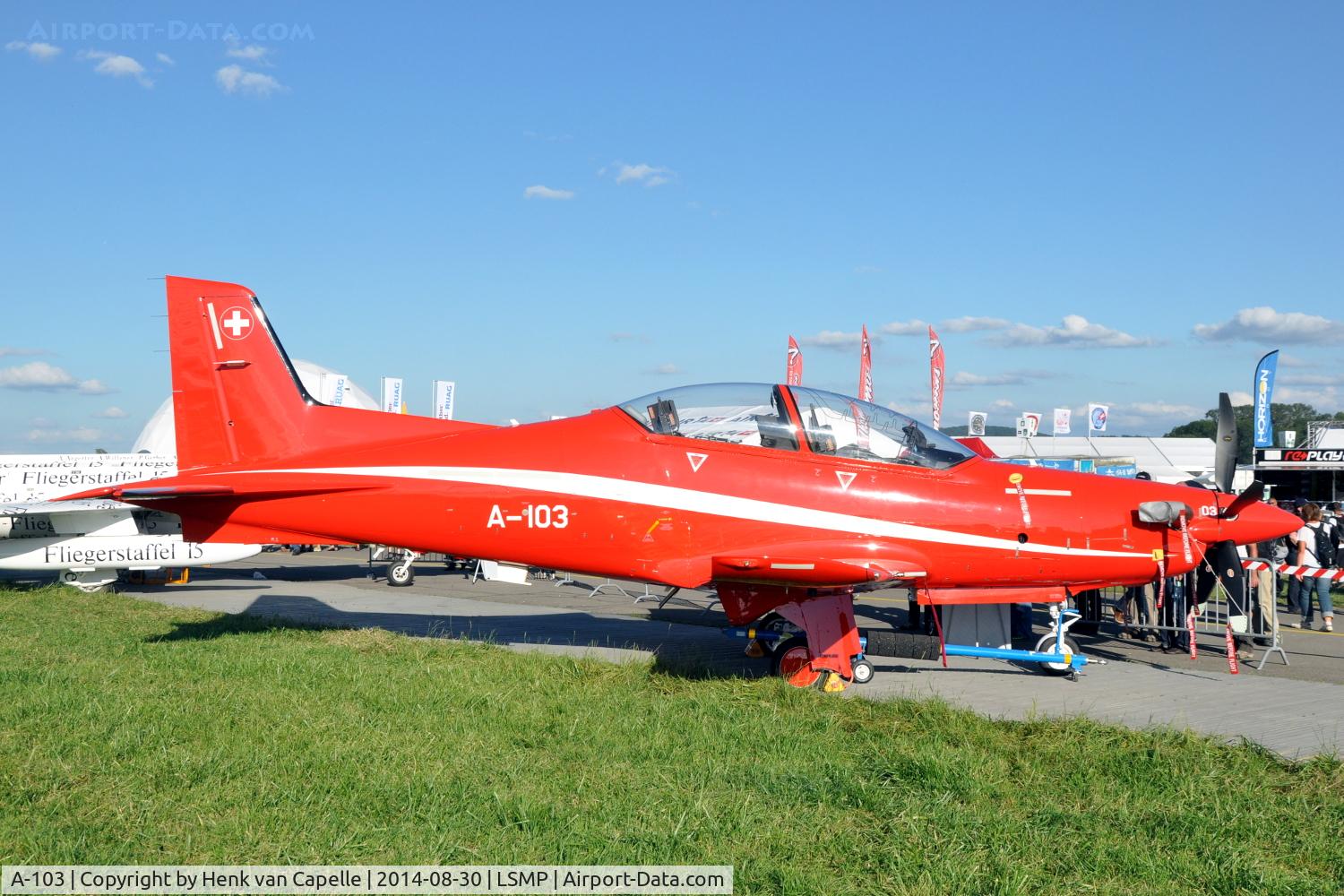 A-103, 2007 Pilatus PC-21 C/N 105, Pilatus PC-21 of the Pilotenschule of the Schweizer Luftwaffe (Swiss Air Force) at Payerne Air Base.