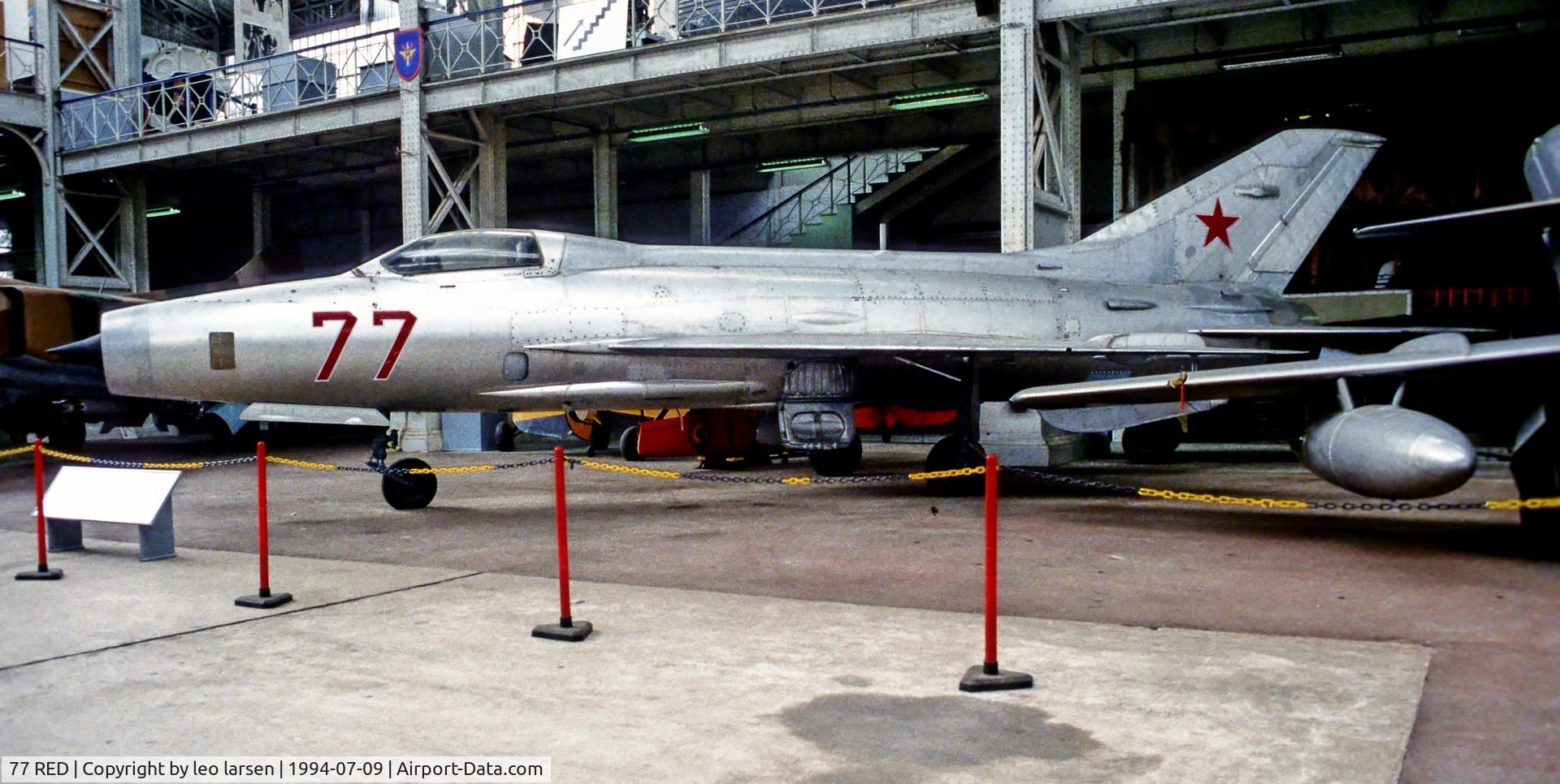 77 RED, Mikoyan-Gurevich MiG-21F C/N F-2157, Brussels Air Museum 9.7.94