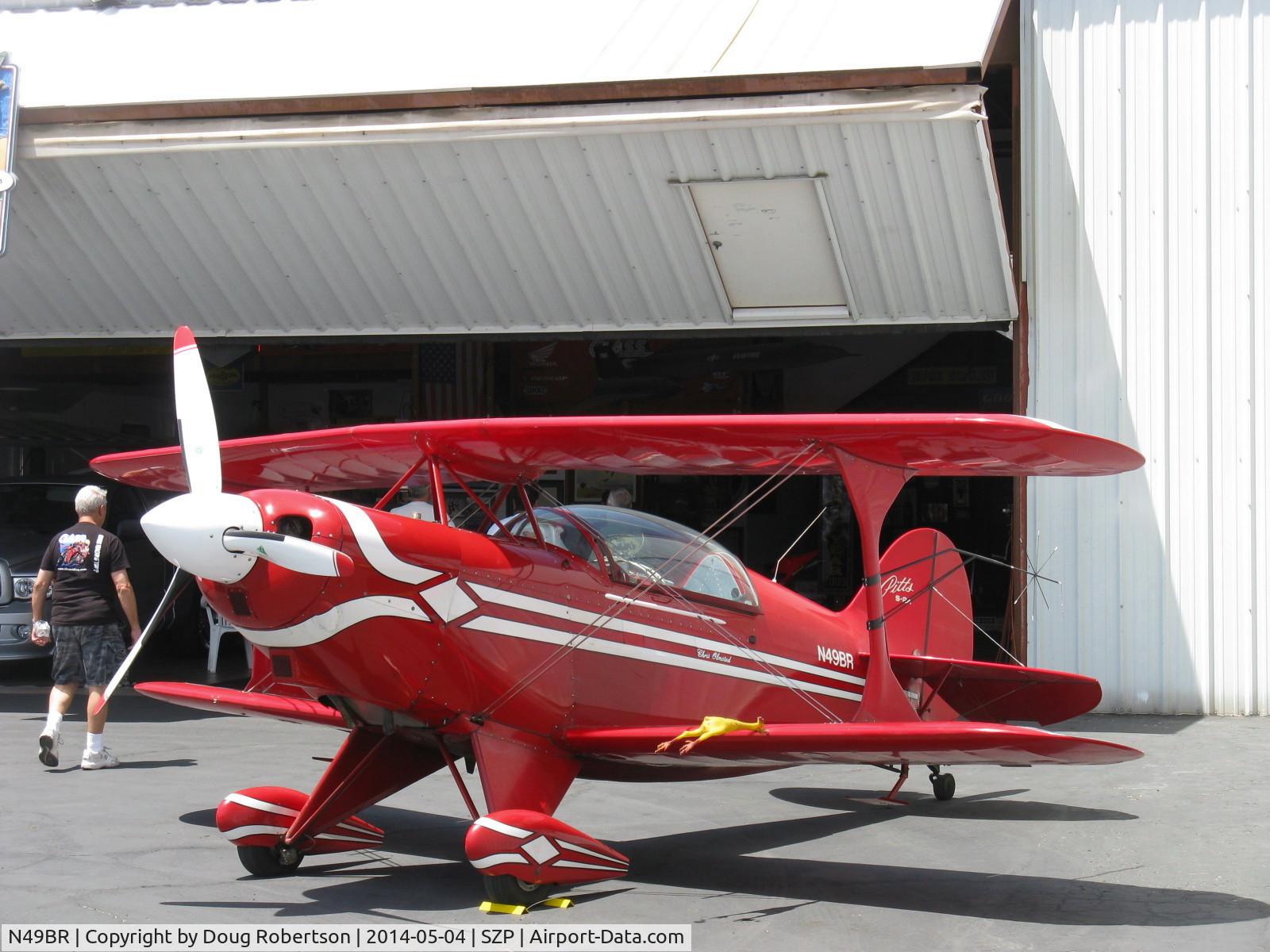 N49BR, Pitts S-2A Special C/N 2212, 1980 Aerotek PITTS S-2A SPECIAL, four ailerons, Lycoming AEIO-540 260 Hp, at hangar