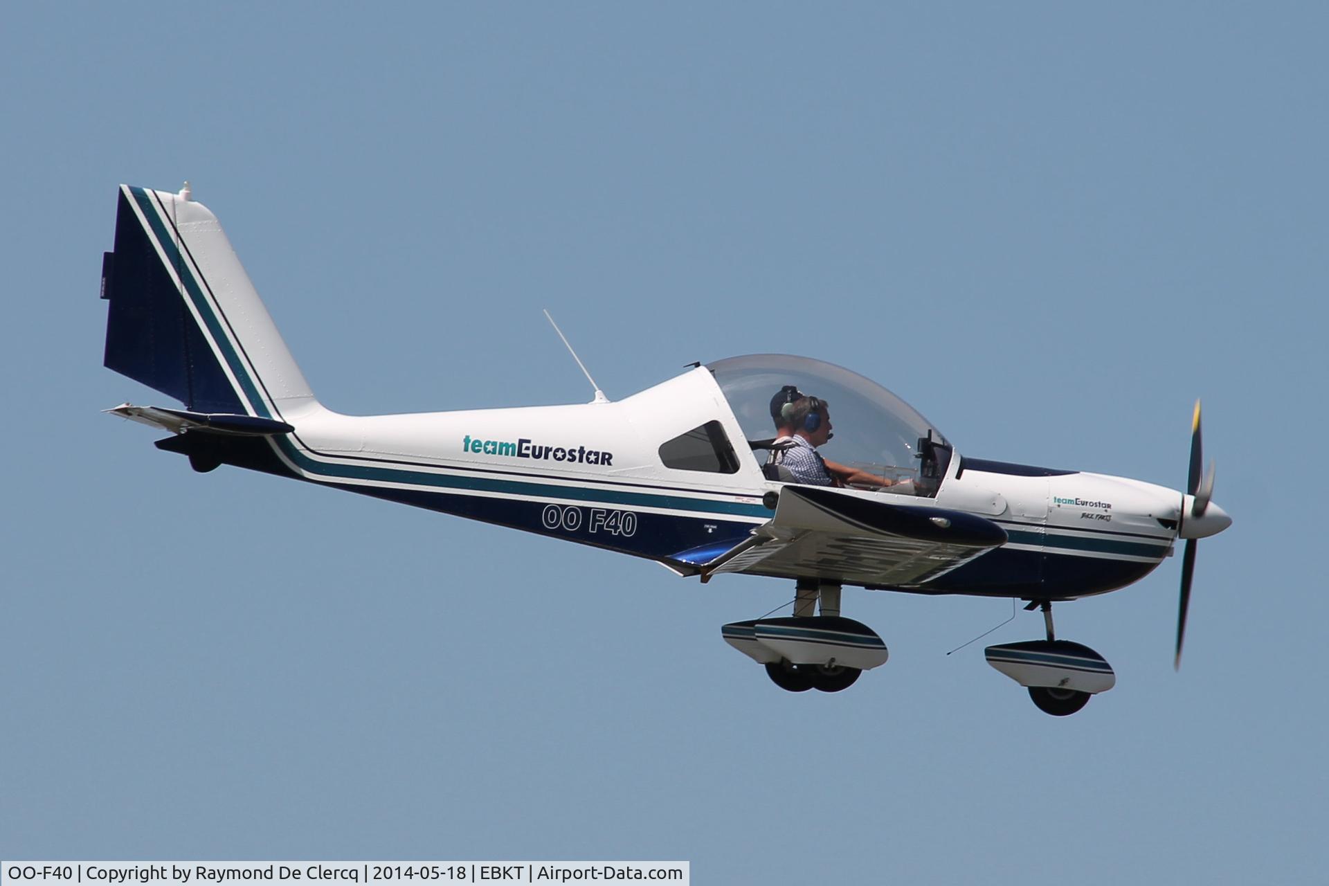 OO-F40, Evektor EV-97 Eurostar C/N 2004.2217, Landing at Wevelgem
