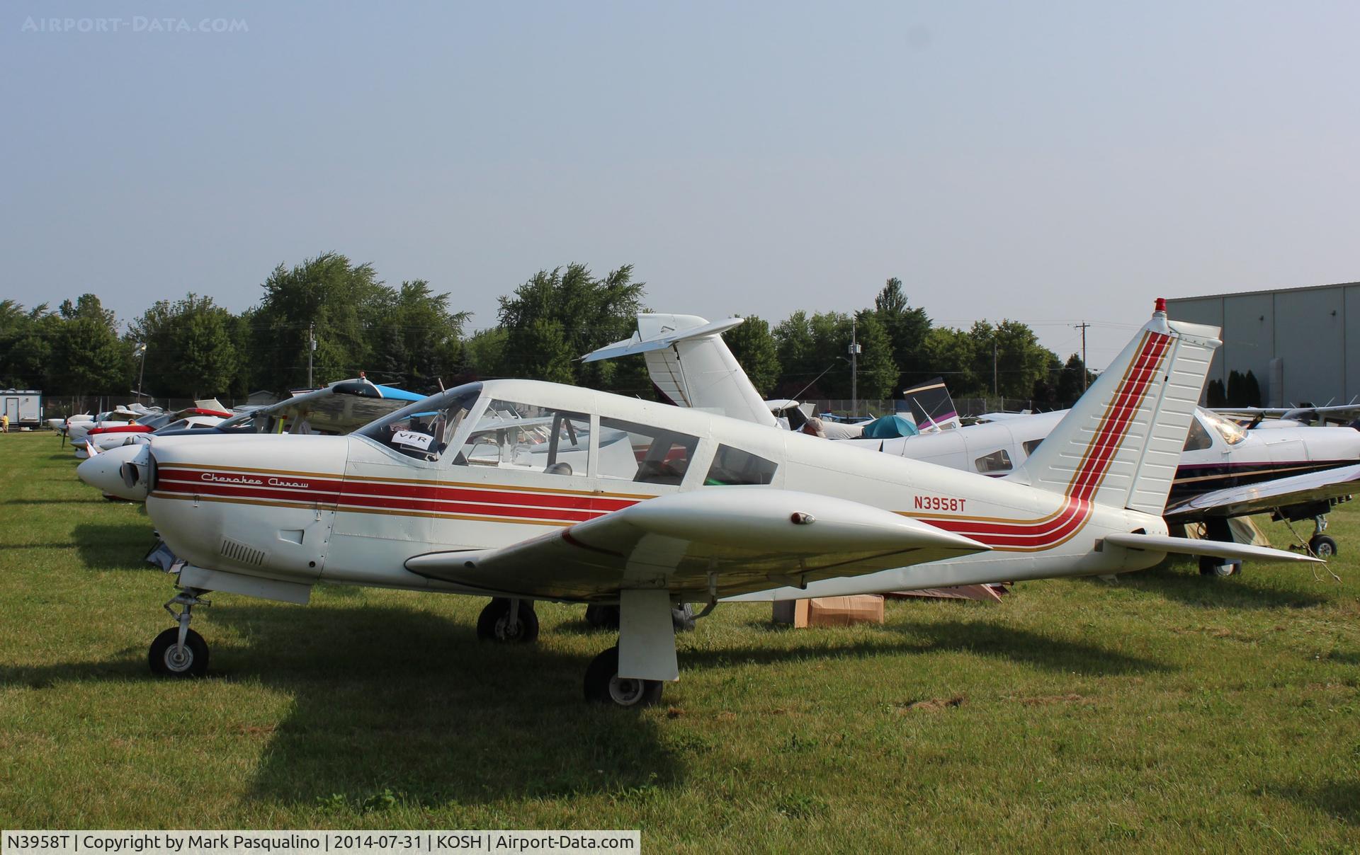 N3958T, 1967 Piper PA-28R-180 Cherokee Arrow C/N 28R-30303, Piper PA-28R-180