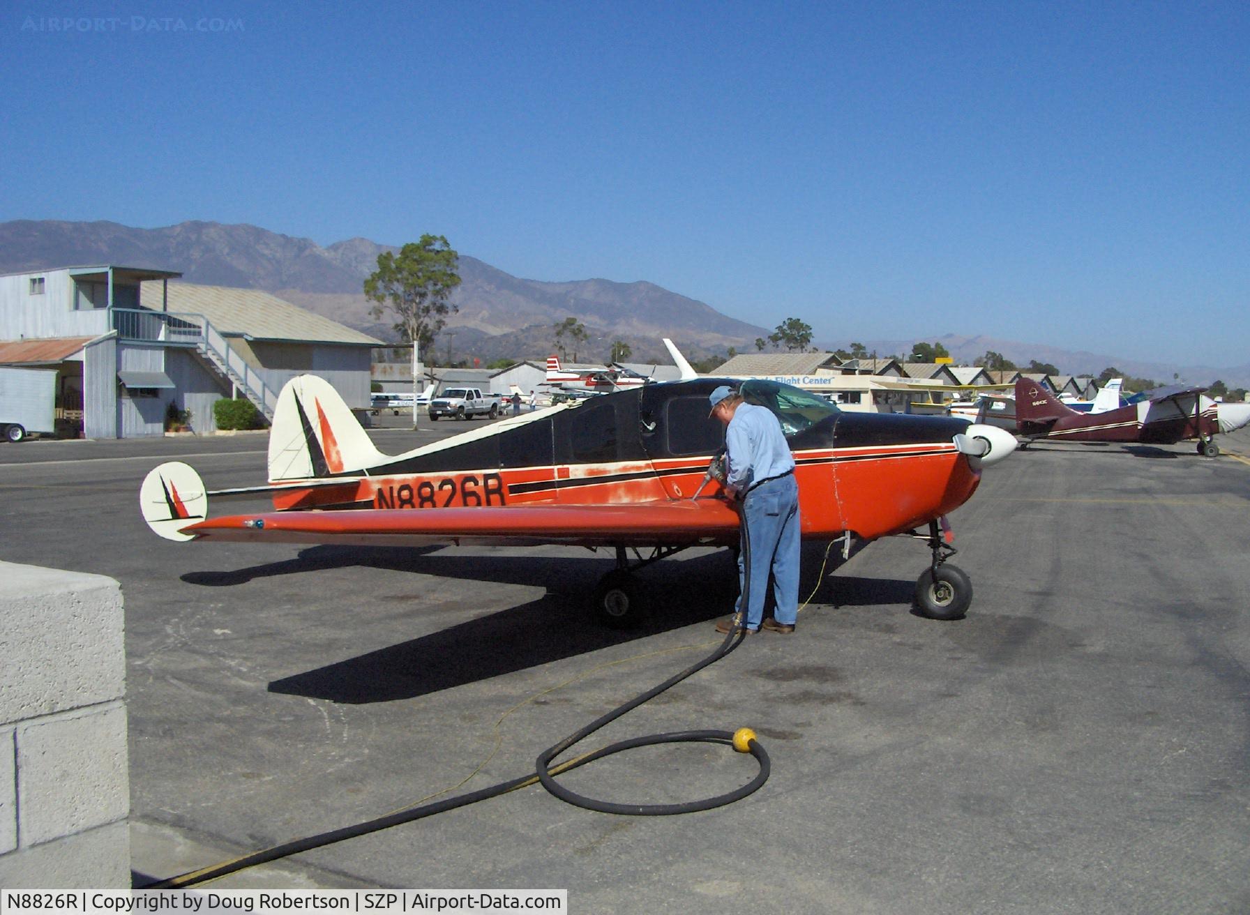 N8826R, 1959 Downer Bellanca 14-19-3 C/N 4178, 1959 Downer Bellanca 260 CRUISEMASTER Model 14-19-3, Continental IO-470-F 260 Hp, 'Cardboard Constellation'