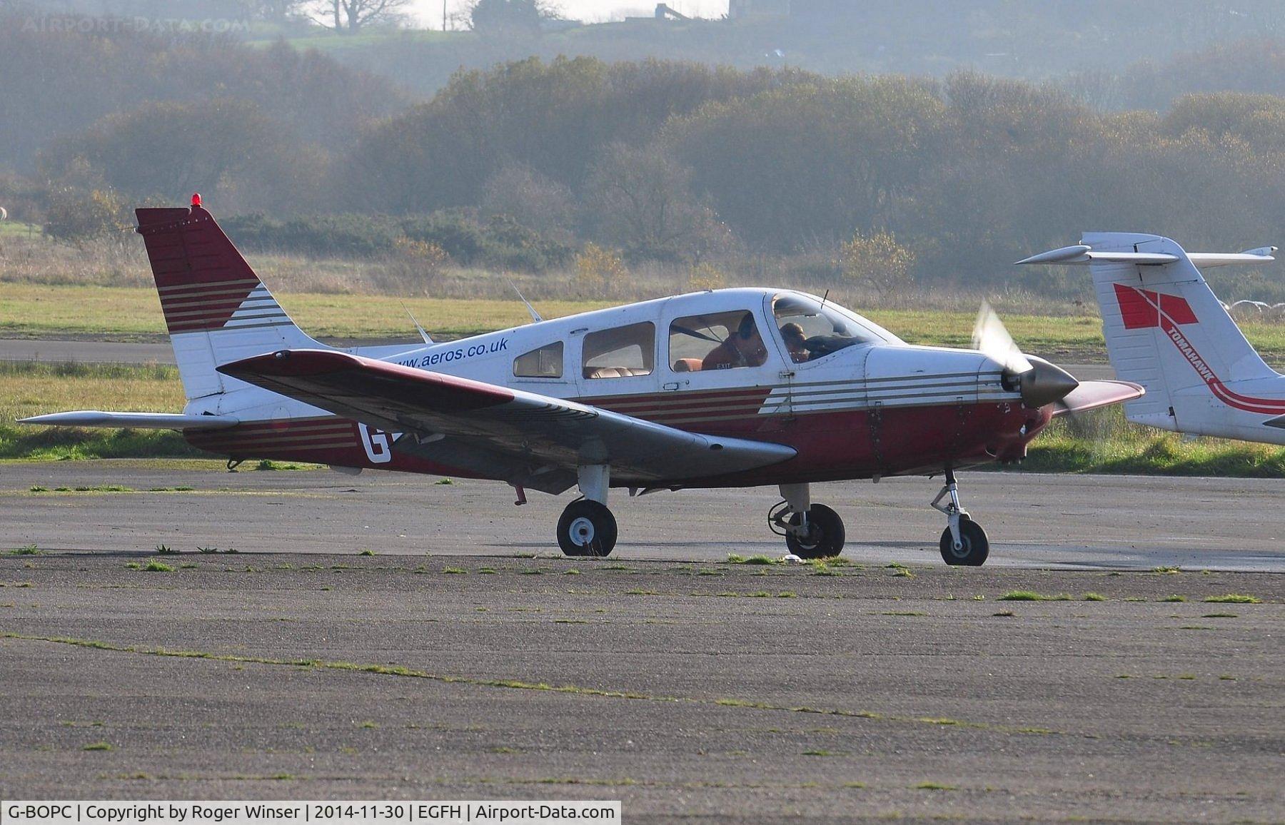 G-BOPC, 1982 Piper PA-28-161 Cherokee Warrior II C/N 28-8216006, Visiting Cherokee Warrior II operated by Aeros Flight Training. Previously registered N2124X.