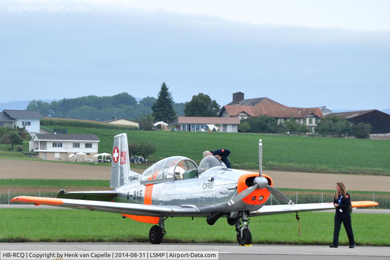 HB-RCQ, 1957 Pilatus P3-05 C/N 453-2, Pilatus P3-05 being prepared for an air display at AIR14 at Payerne Air Base, Switzerland.
