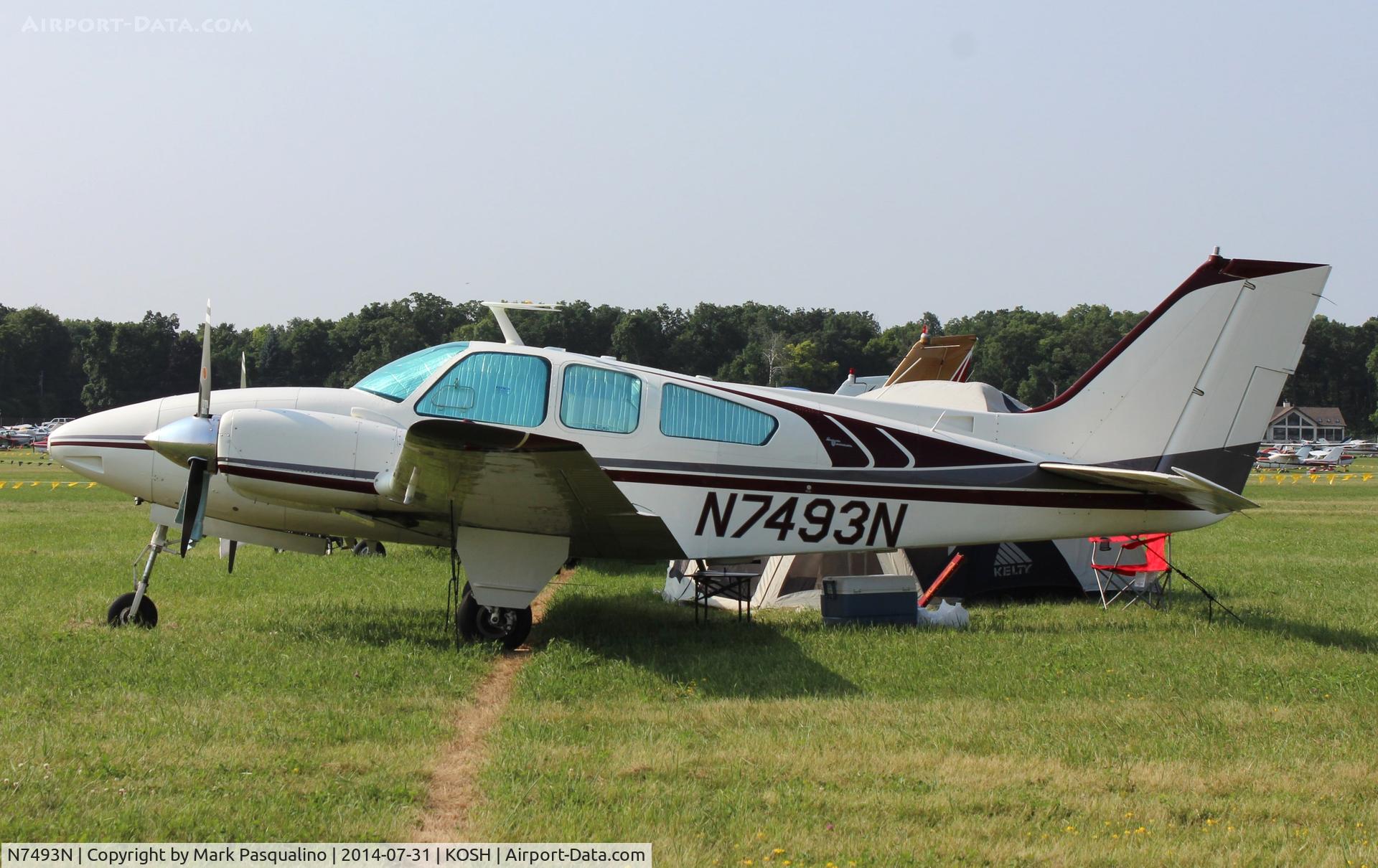 N7493N, 1968 Beech D55 Baron C/N TE-605, Beech D55