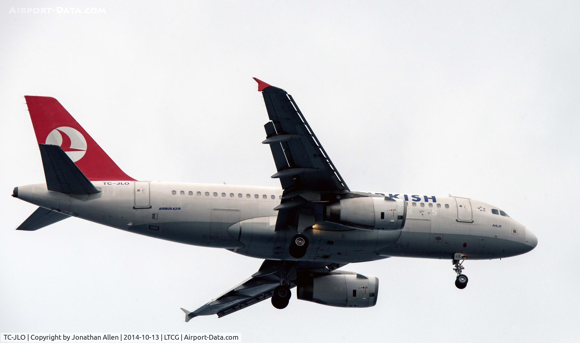 TC-JLO, 2005 Airbus A319-132 C/N 2631, On approach to Trabzon airport, Turkey.