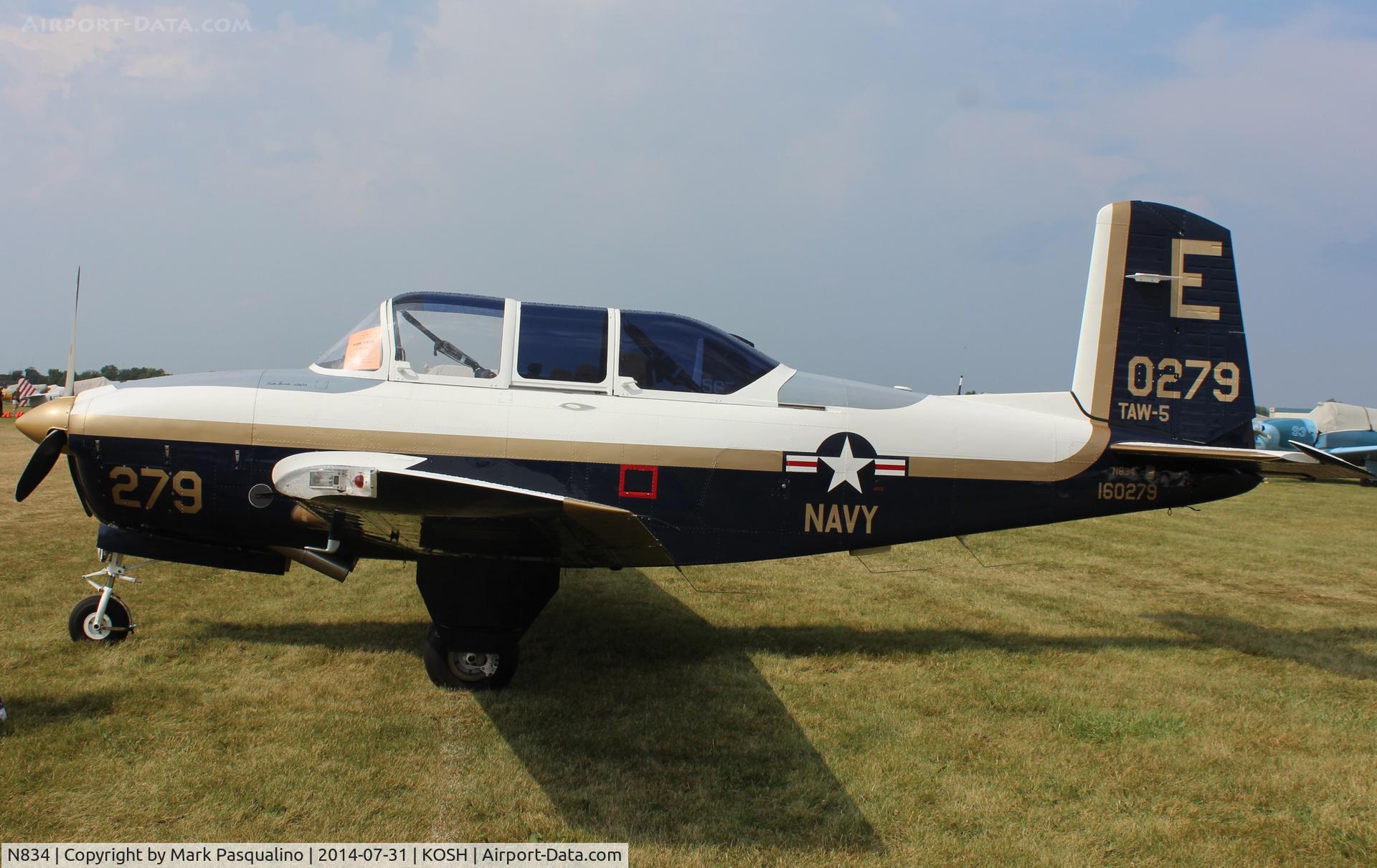 N834, 1952 Beech (CCF) T-34A Mentor (A45) C/N G-62, Beech T-34A