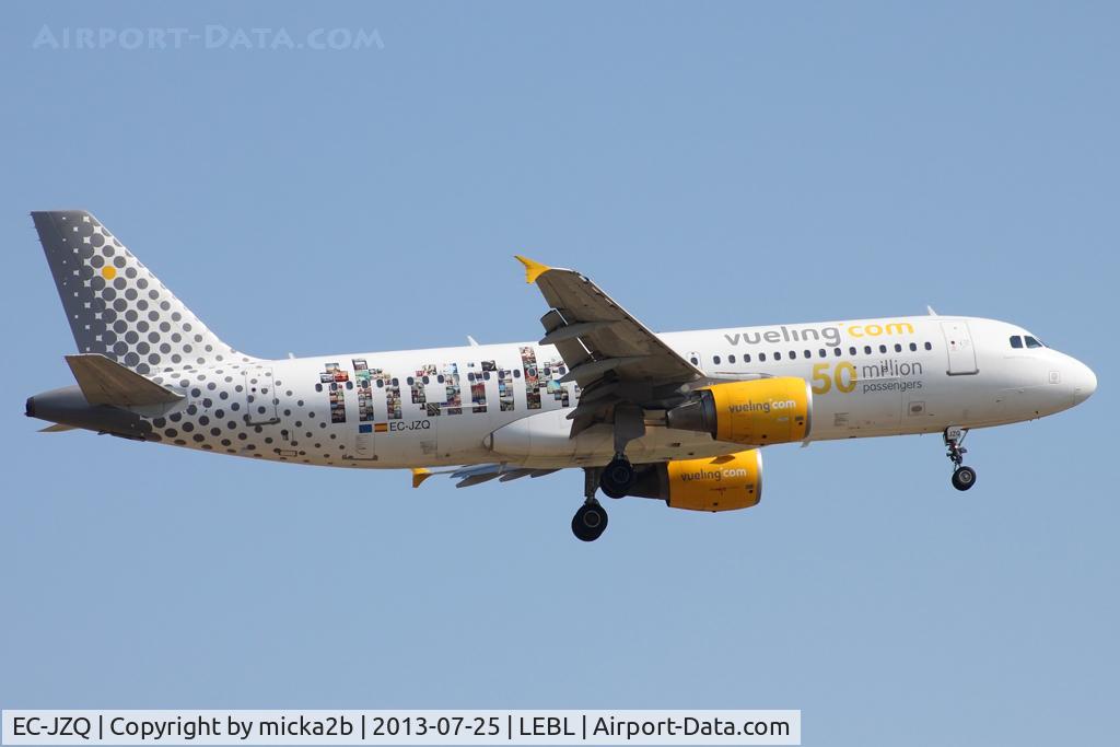 EC-JZQ, 1999 Airbus A320-214 C/N 992, Landing. Thanks ! 50 million passengers