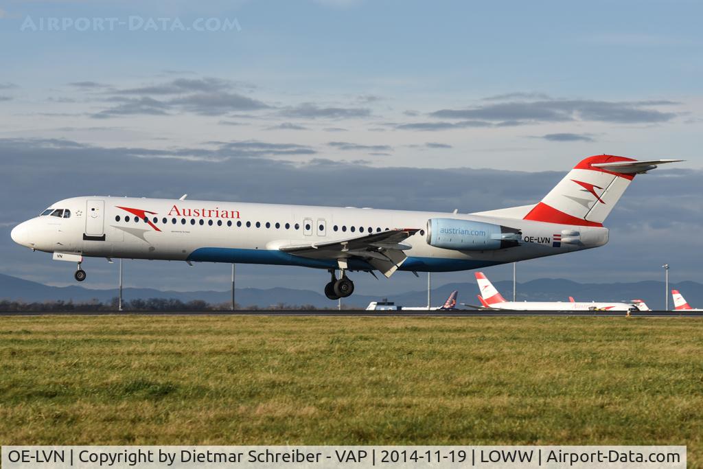 OE-LVN, 1991 Fokker 100 (F-28-0100) C/N 11367, Austrian Airlines Fokker 100