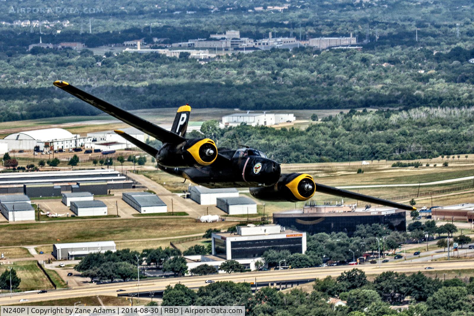 N240P, 1943 Douglas A-26B Invader C/N 7140, Air to air with the A-26 on the way to the 2014 Warbirds on Parade